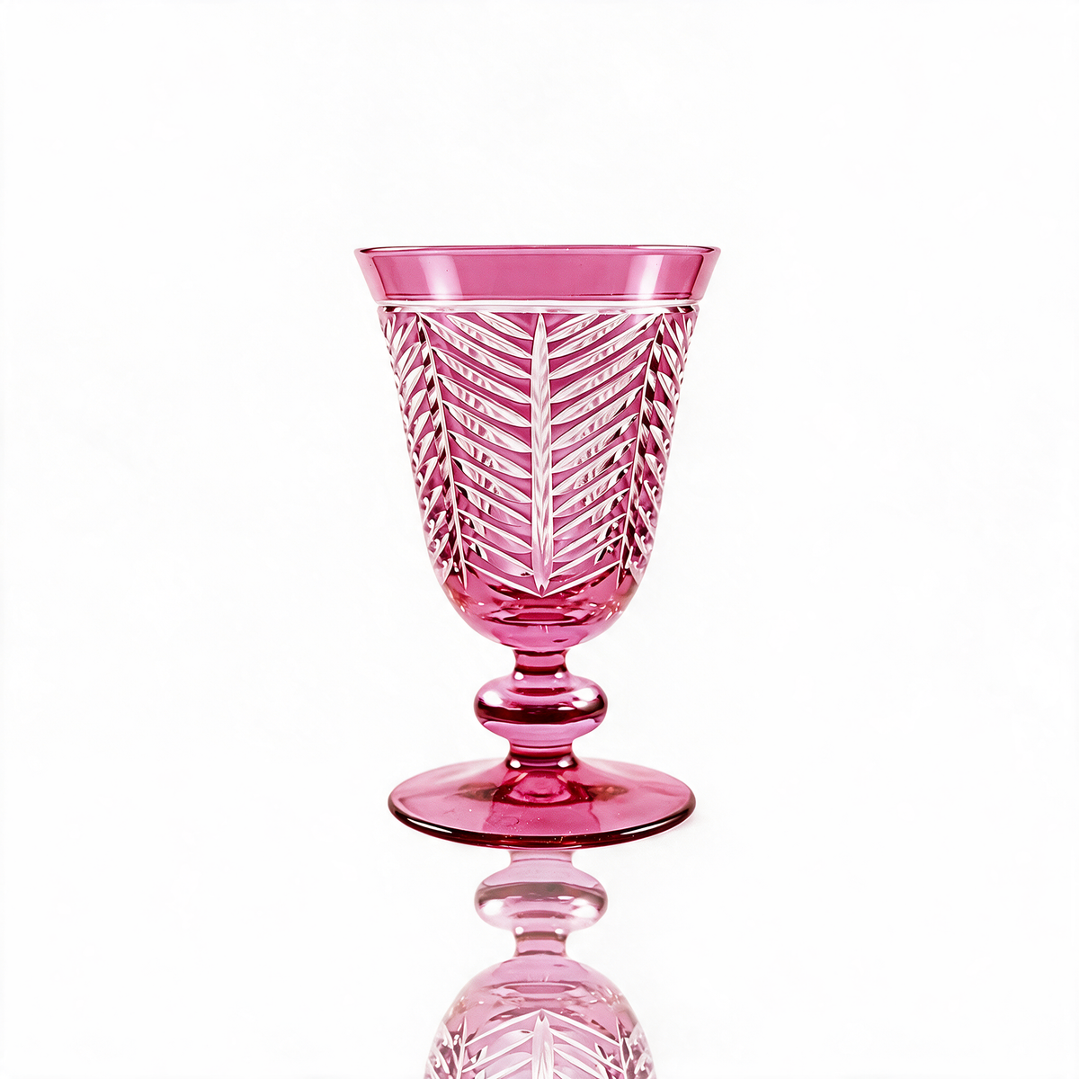 Verre à pied en cristallin taillé Lanza
