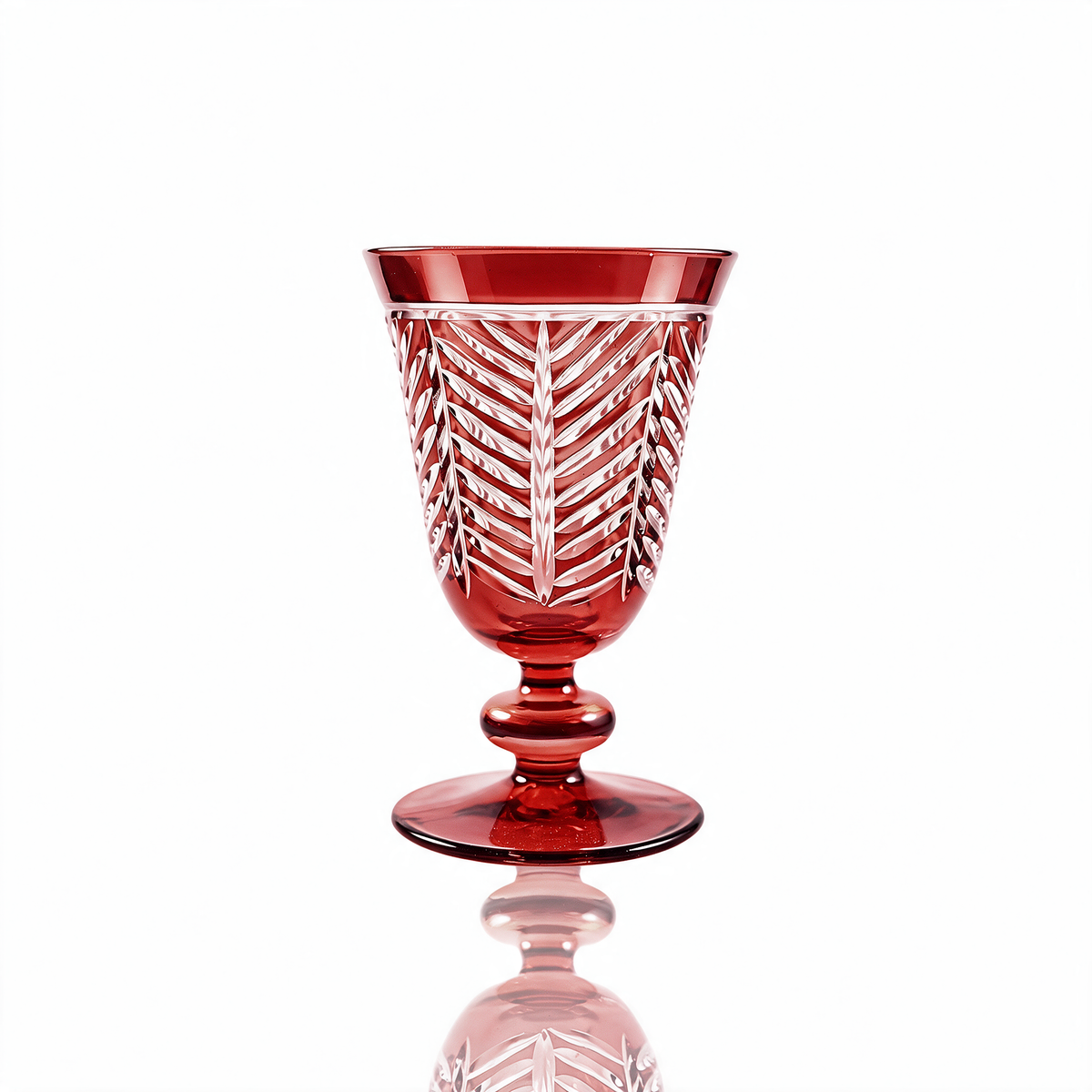 Verre à pied en cristallin taillé Lanza