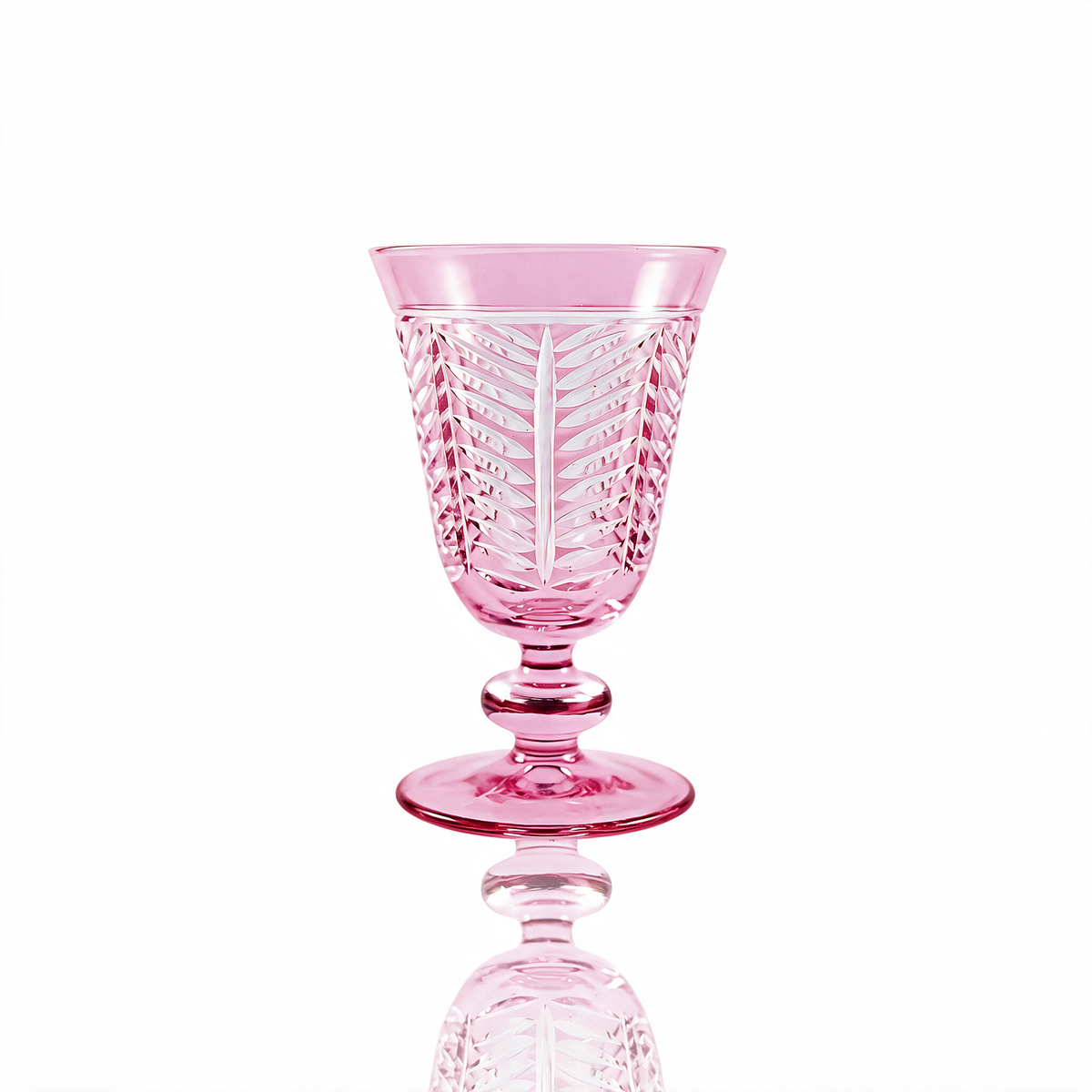 Verre à pied en cristallin taillé Lanza