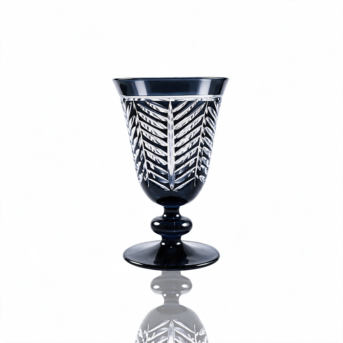 Verre à pied en cristallin taillé Lanza