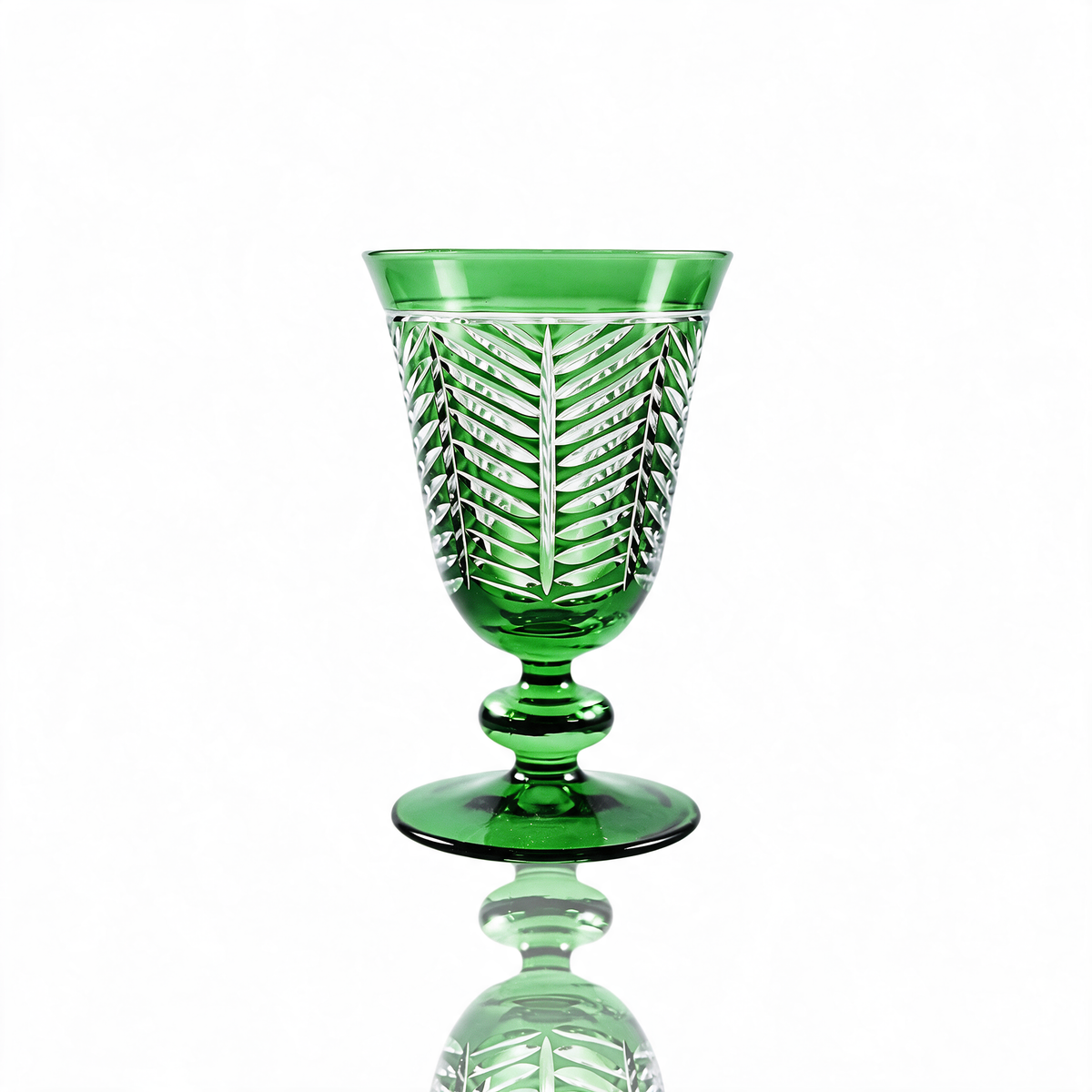 Verre à pied en cristallin taillé Lanza