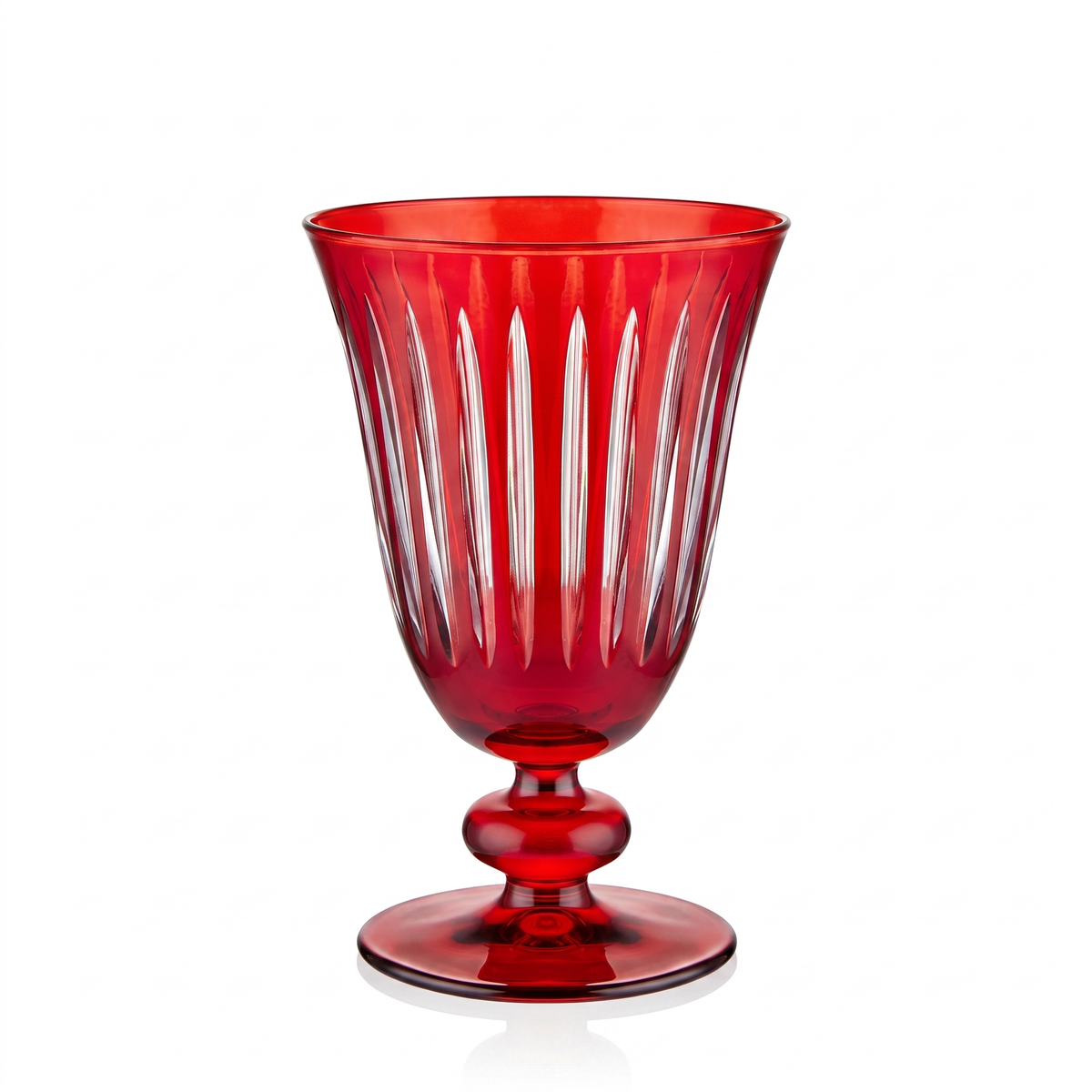 Verre à pied en cristallin taillé Stella