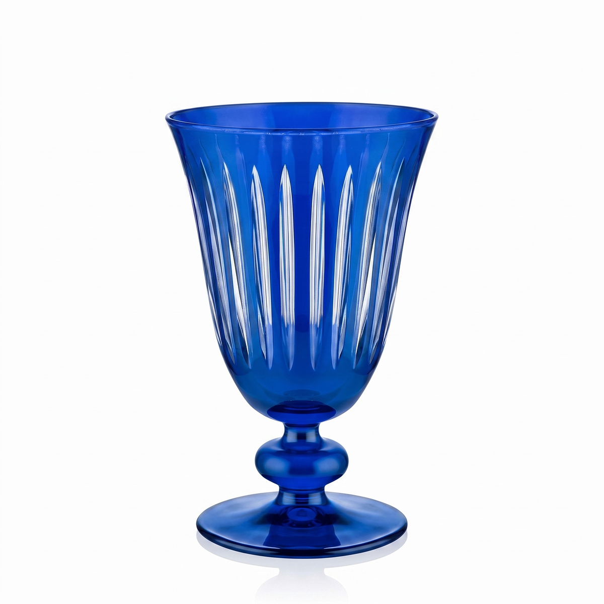 Verre à pied en cristallin taillé Stella