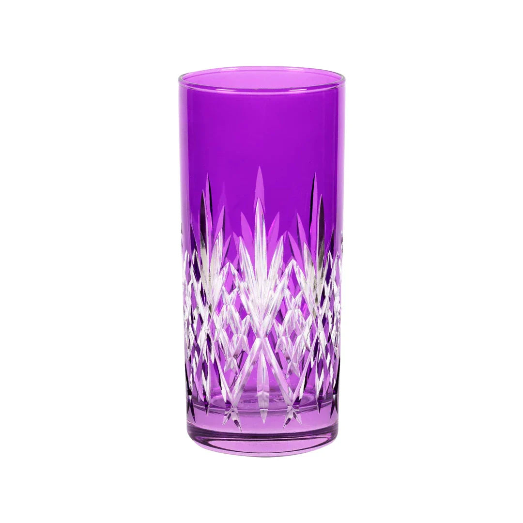 Linka Cut Crystal Highball Glasses - Set Of 2 - Margerie Crystal USA