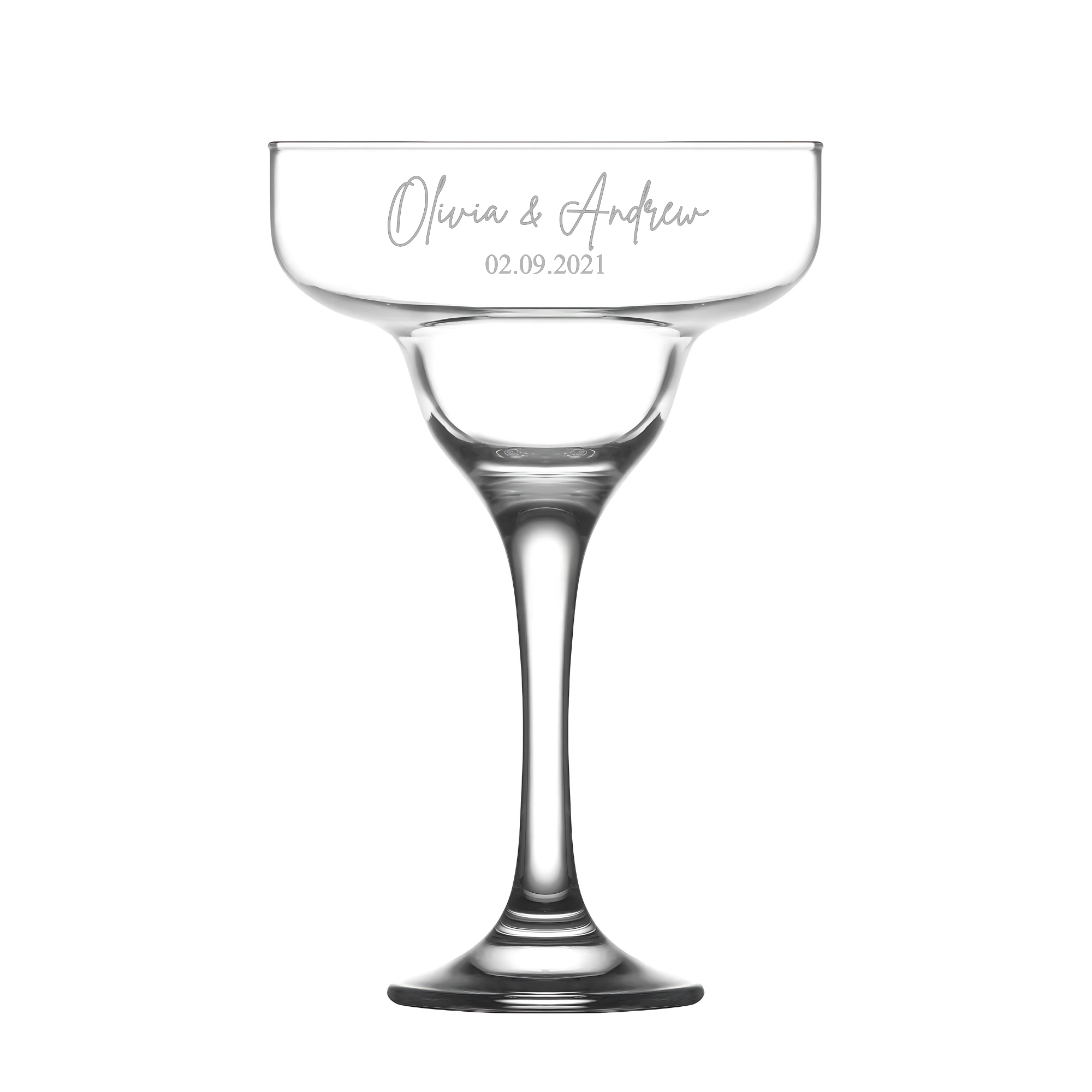 Personalized Margarita Glasses - Set Of 2 - Margerie Crystal USA