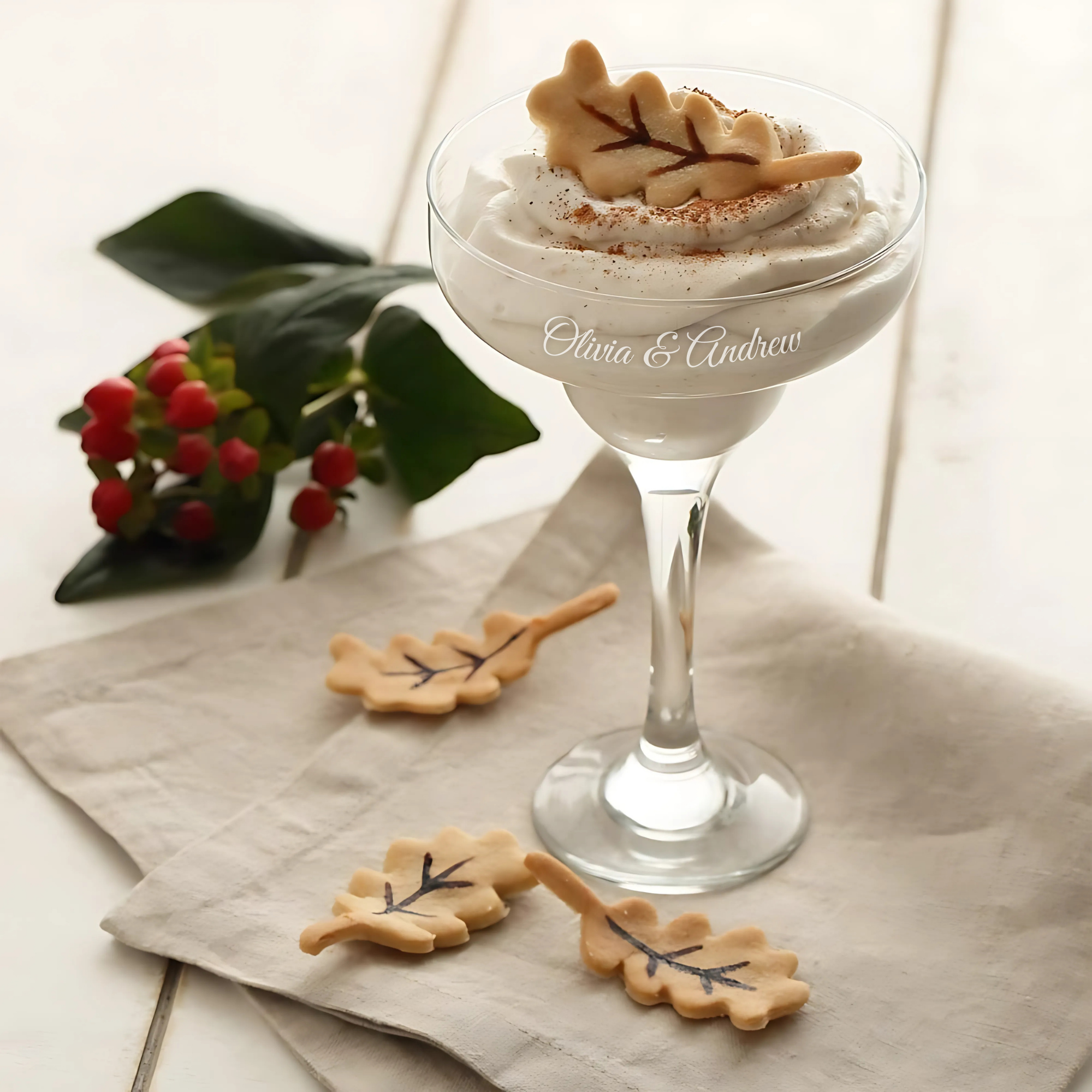 Personalized Margarita Glasses - Set Of 2 - Margerie Crystal USA