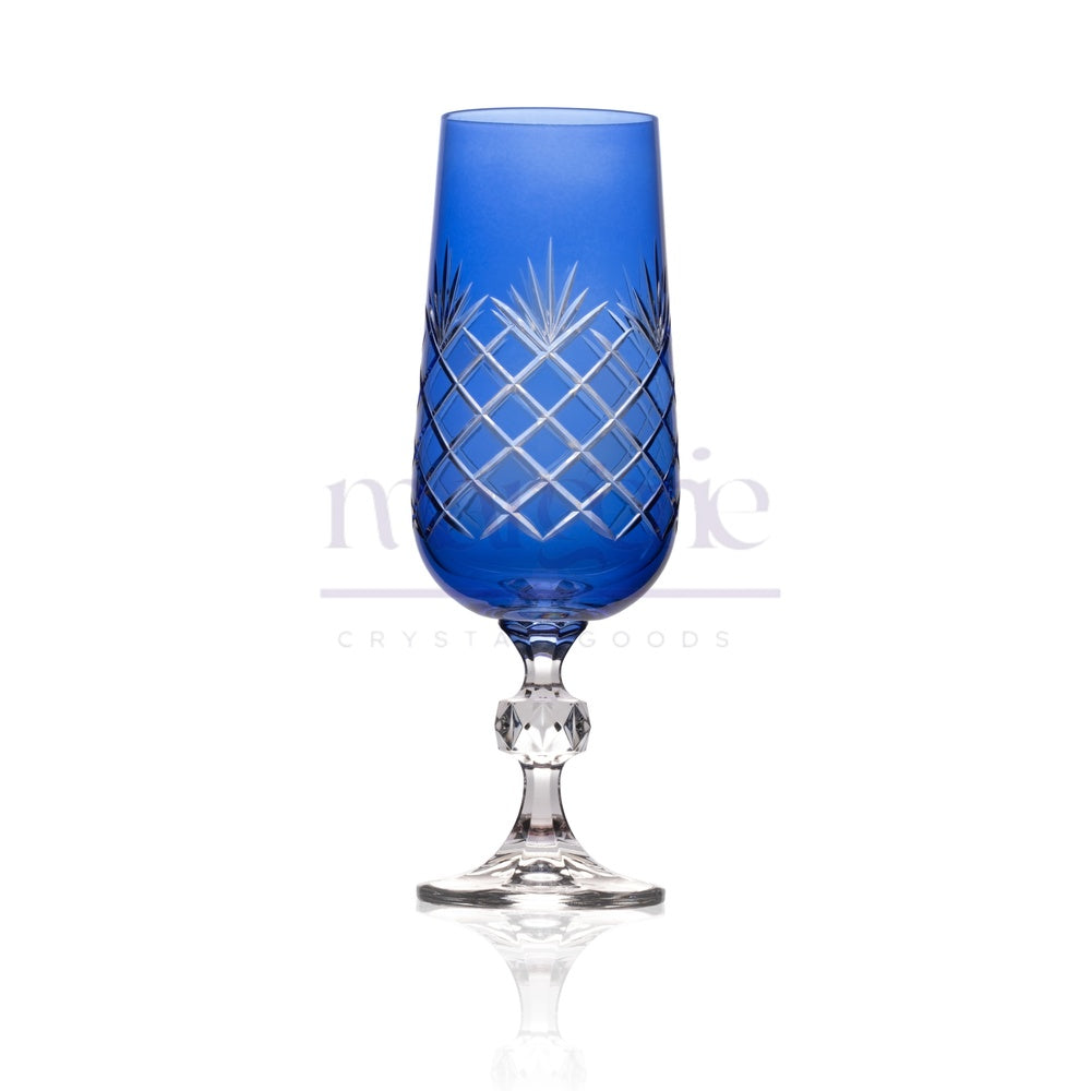 Ara Cut Crystal Champagne Flutes