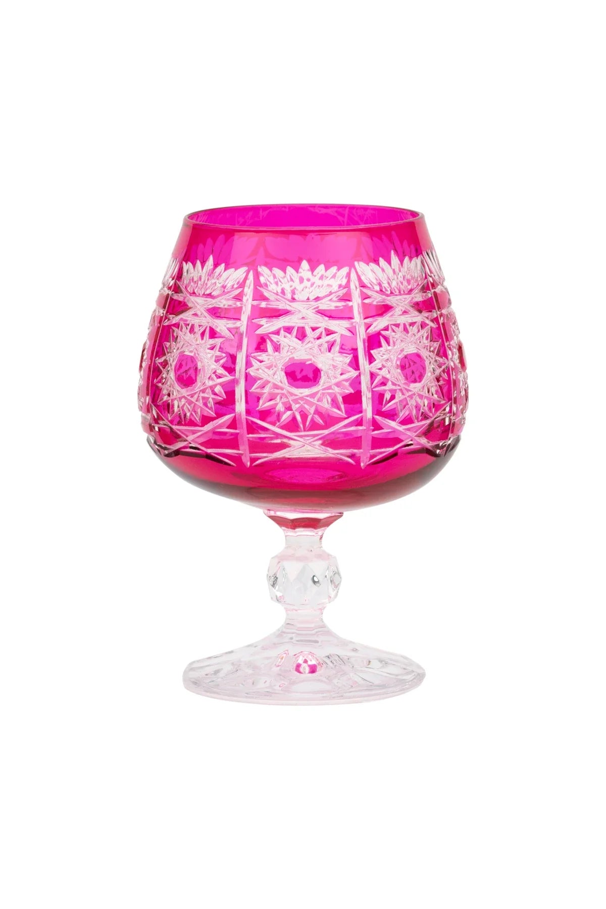 Pavo Cut Crystal Cognac Glasses