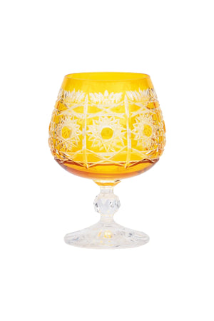 Pavo Cut Crystal Cognac Glasses
