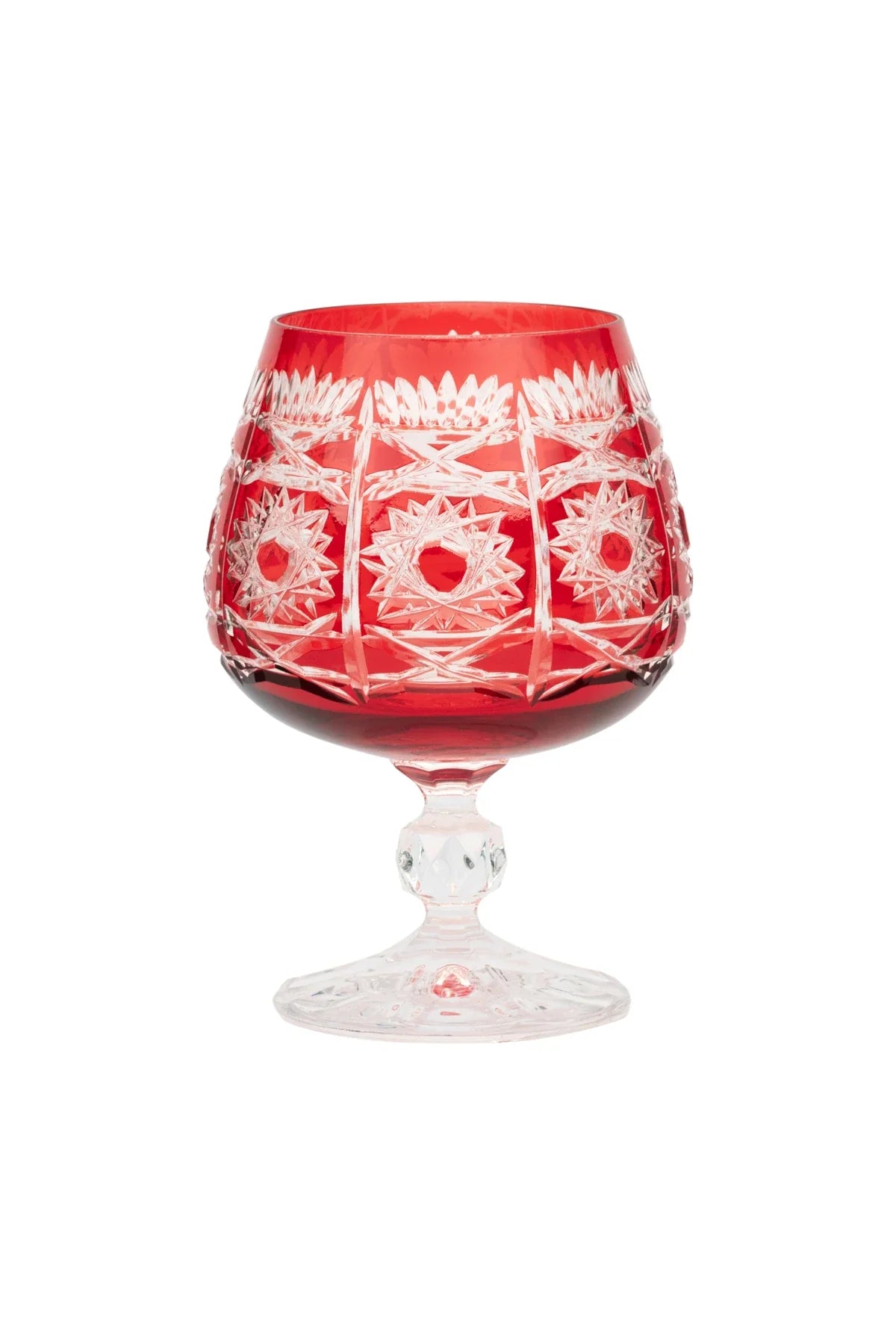 Pavo Cut Crystal Cognac Glasses