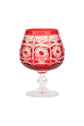 Pavo Cut Crystal Cognac Glasses