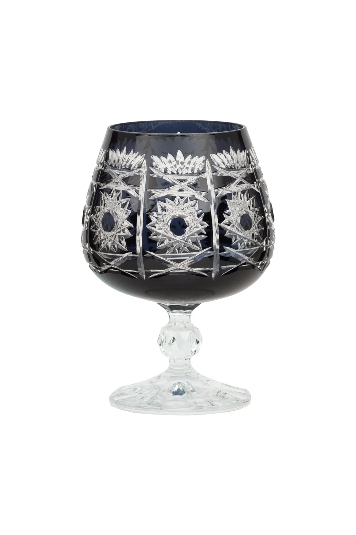 Pavo Cut Crystal Cognac Glasses