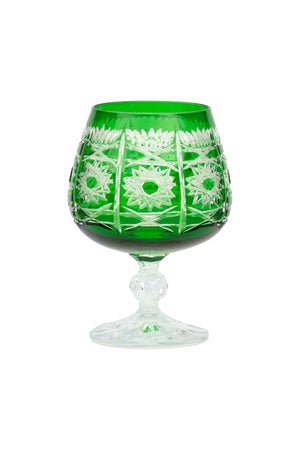 Pavo Cut Crystal Cognac Glasses