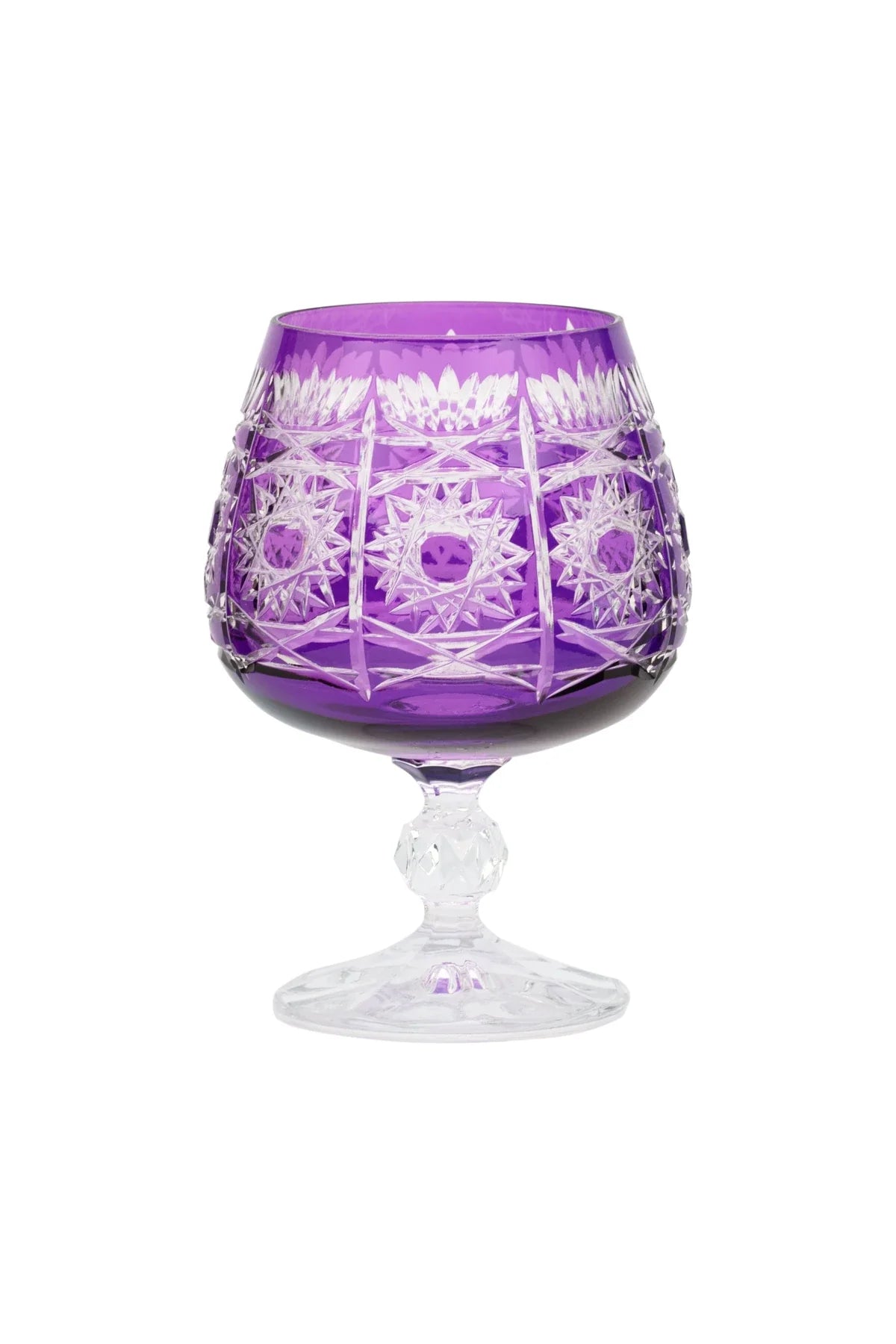 Pavo Cut Crystal Cognac Glasses - Set Of 2 - Margerie Crystal USA