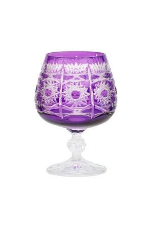 Pavo Cut Crystal Cognac Glasses
