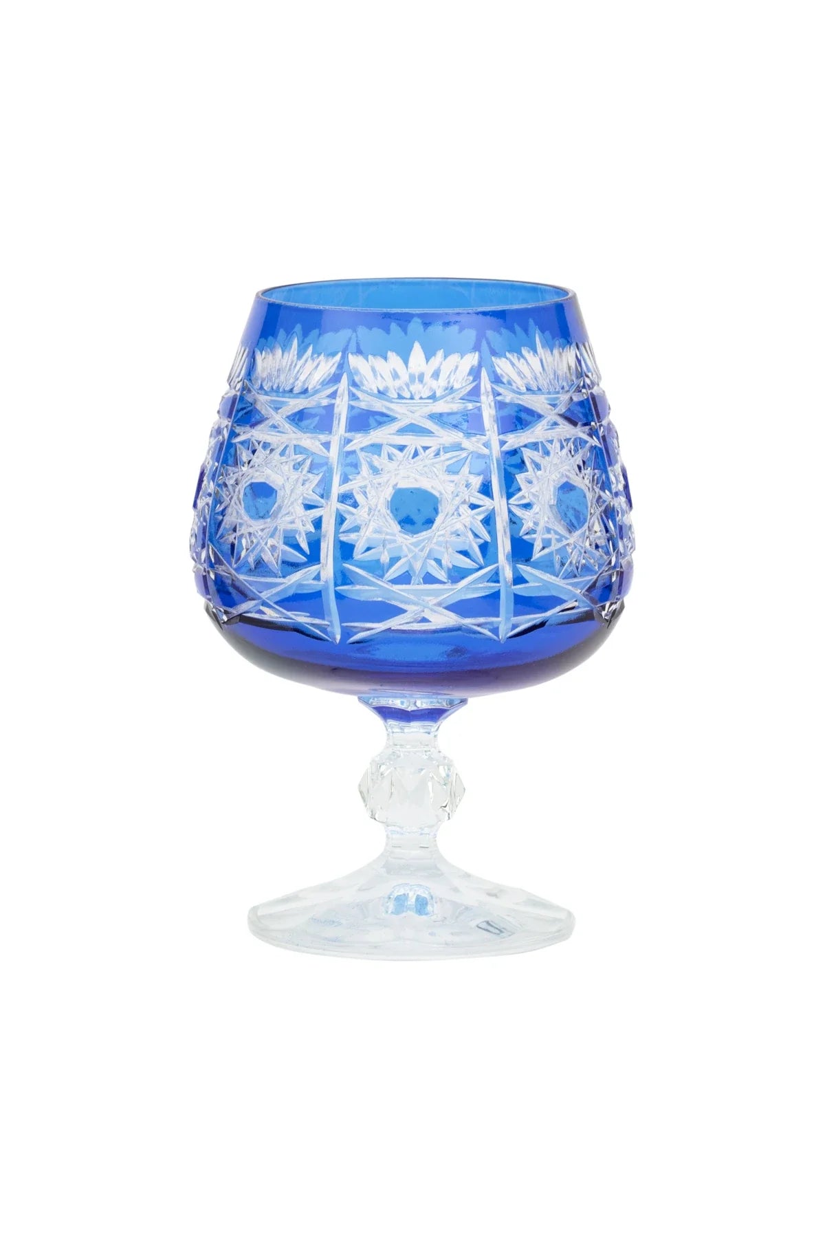 Pavo Cut Crystal Cognac Glasses