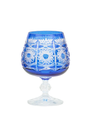 Pavo Cut Crystal Cognac Glasses