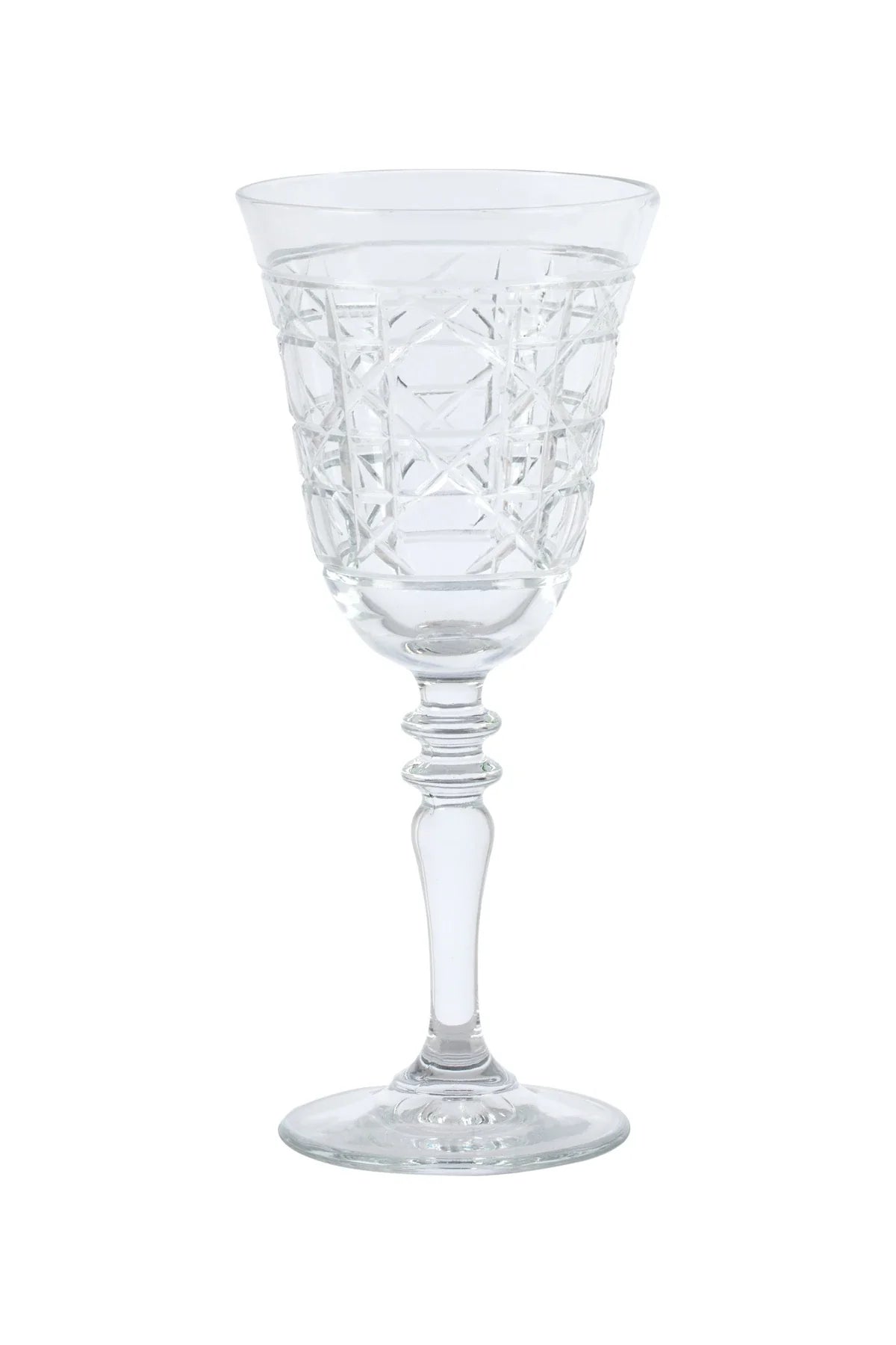 Gloria Cut Crystal Wine Glasses - Set Of 2 - Margerie Crystal USA
