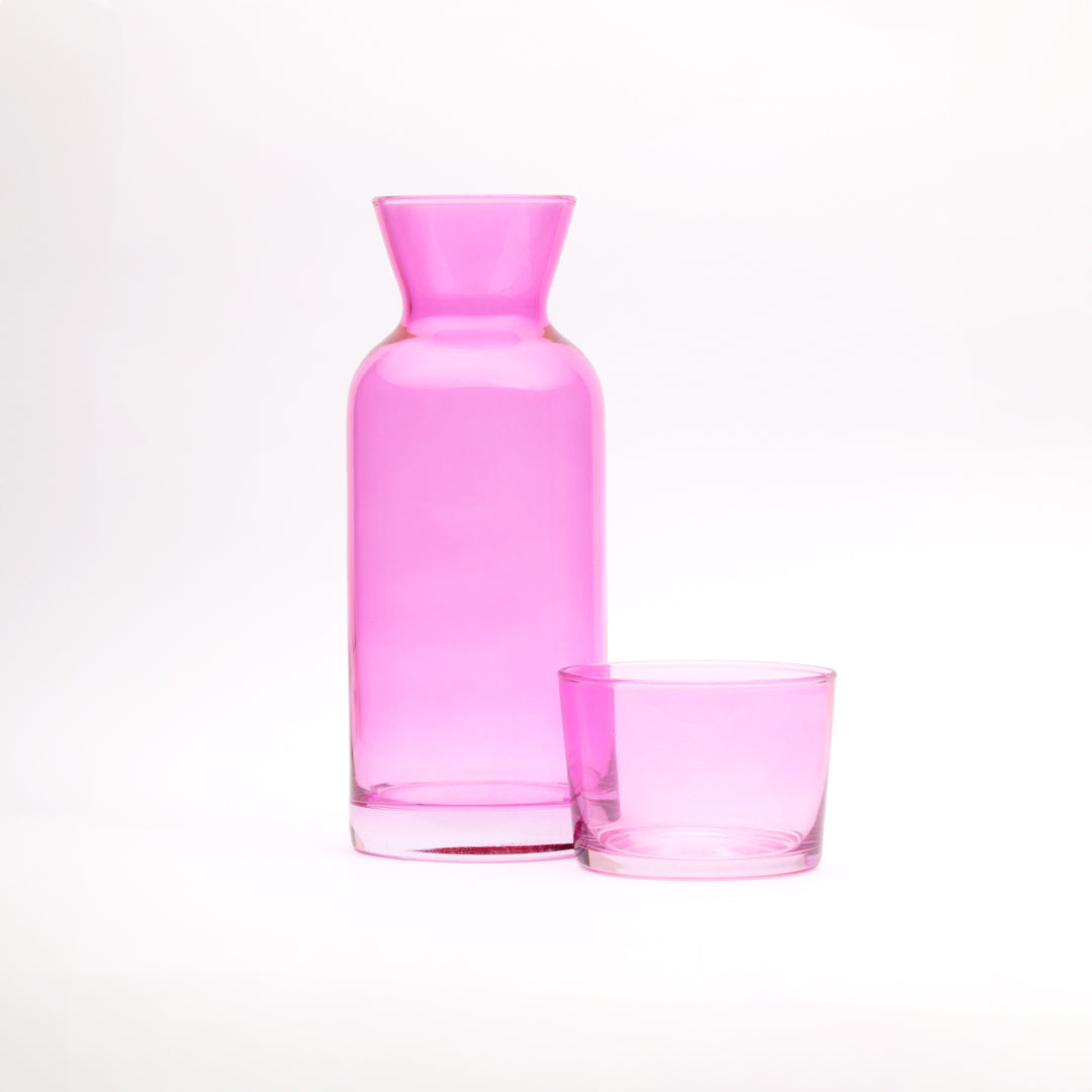 Colored Bedside Carafe (8 Color Options) - Margerie Crystal USA