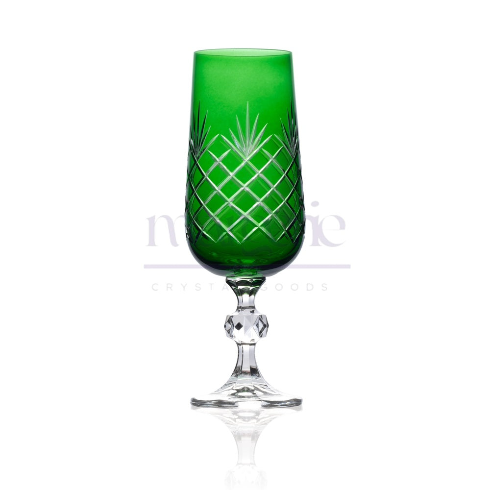 Ara Cut Crystal Champagne Flutes