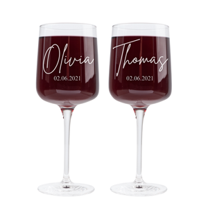 Personalized Wine Glasses - Set of 2