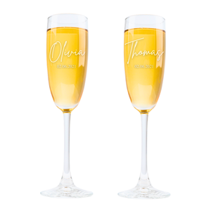 Personalized Champagne Flutes - Set of 2