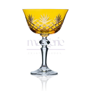 Ara Cut Crystal Champagne Coupe Glasses