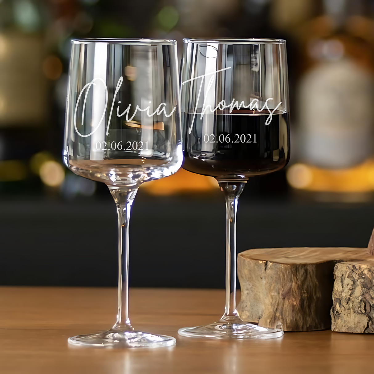 Personalized Wine Glasses - Set of 2