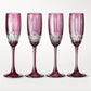 Wilshire Jewel Cut Champagne Flutes, Set Of 4