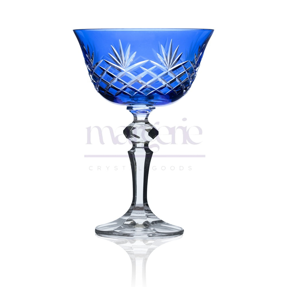 Ara Cut Crystal Champagne Coupe Glasses