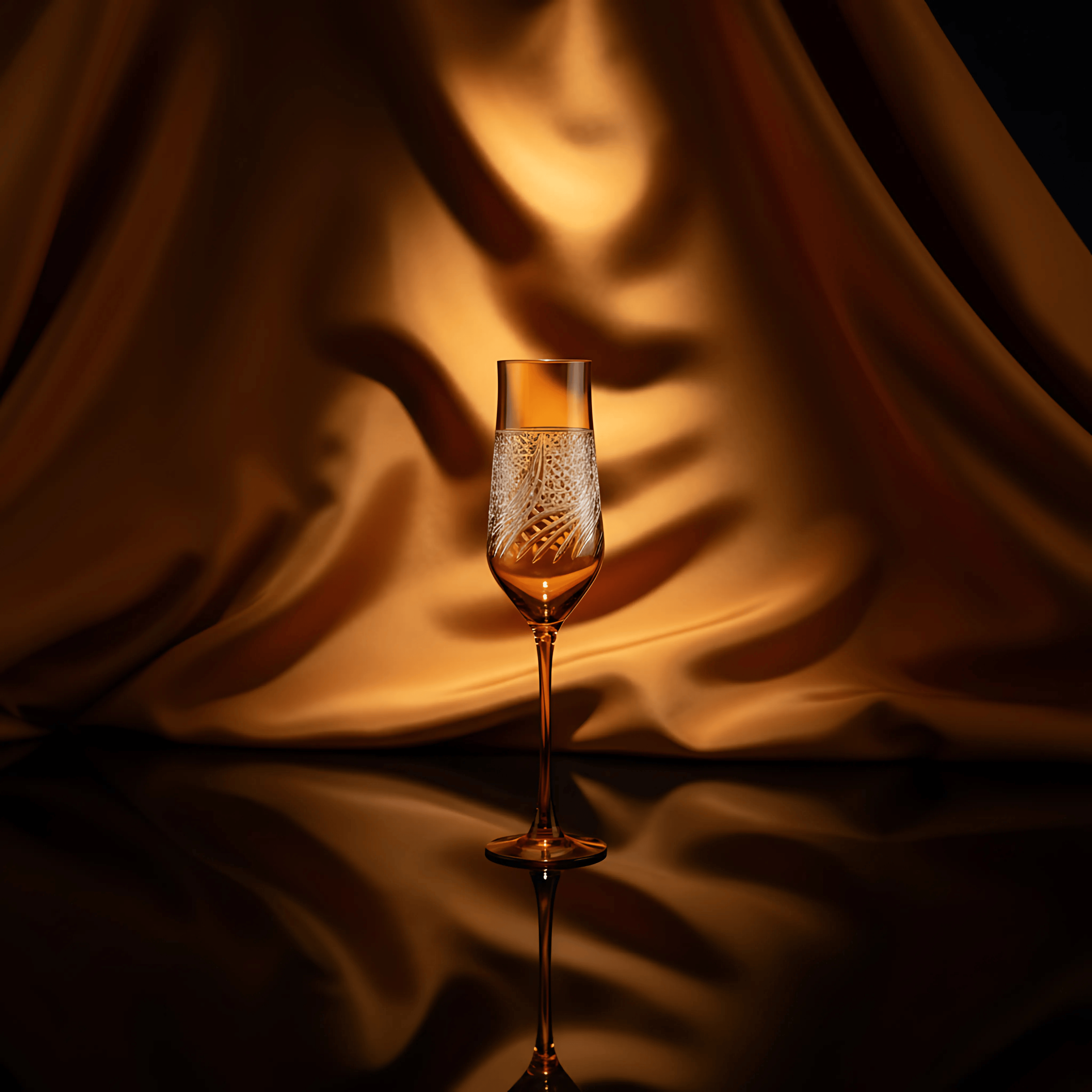 Aurora Champagne Flute - Set Of 2 - Margerie Crystal USA