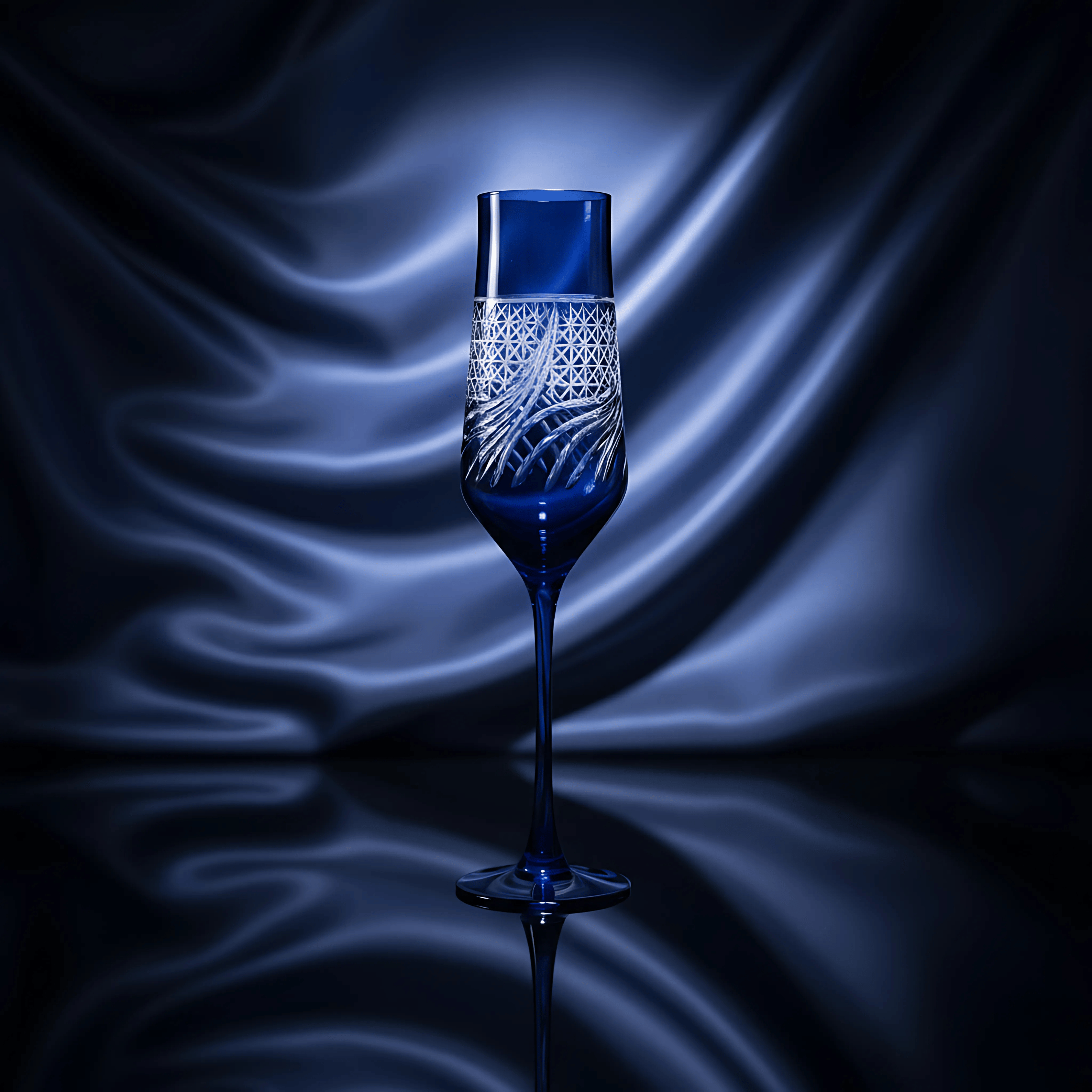 Aurora Champagne Flute - Set Of 2 - Margerie Crystal USA