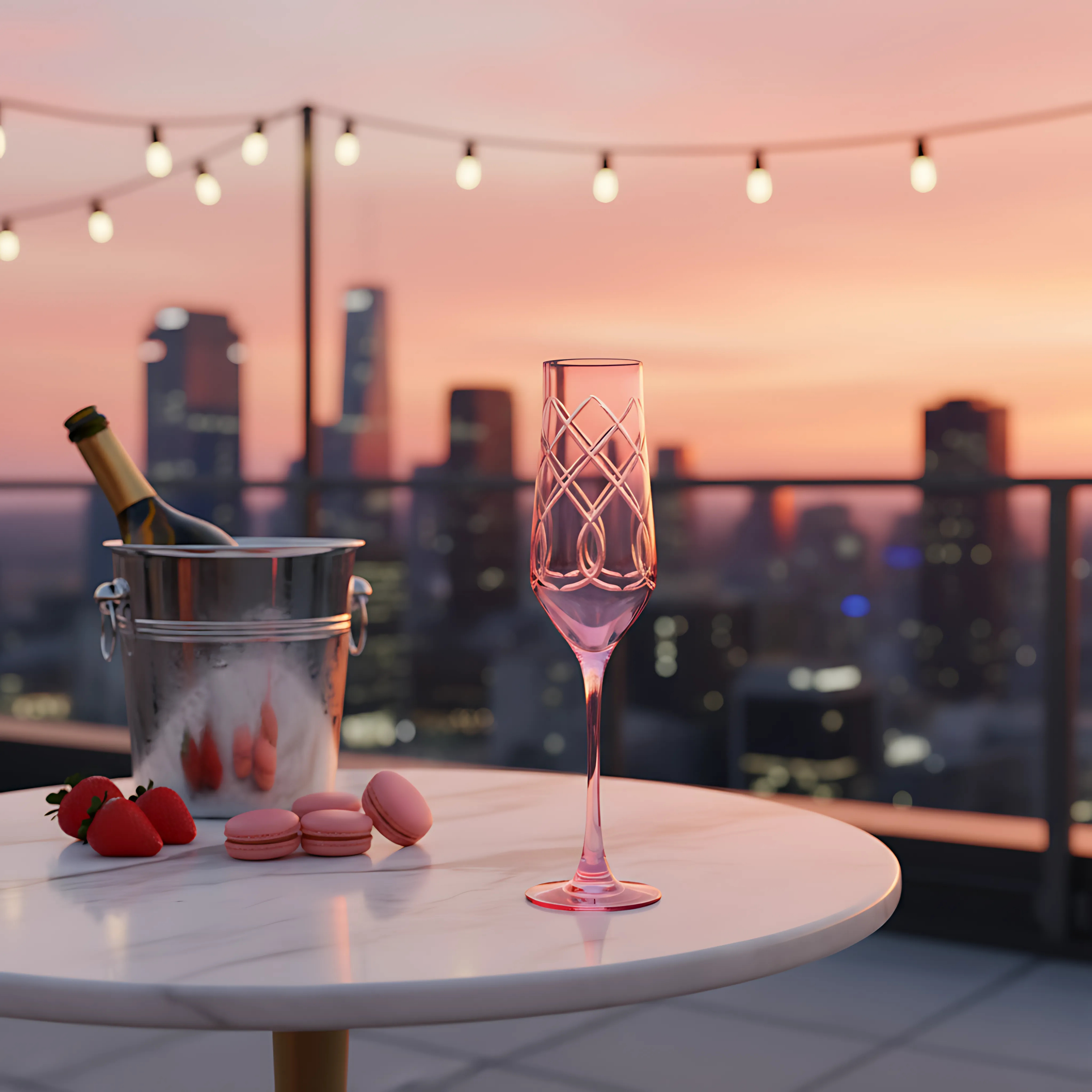 Heritage Champagne Flute - Set Of 2 - Margerie Crystal USA