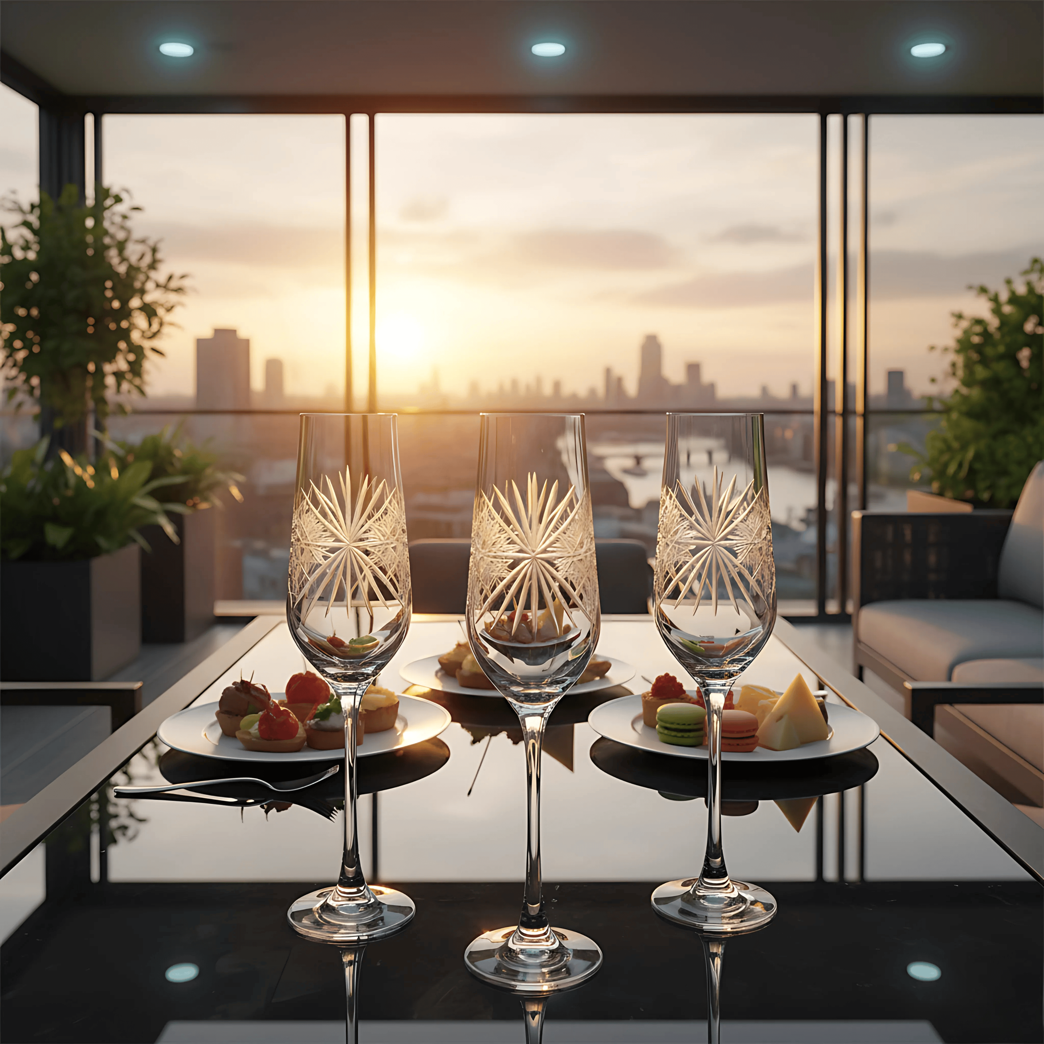 Éclat Champagne Flute - Set Of 2 - Margerie Crystal USA