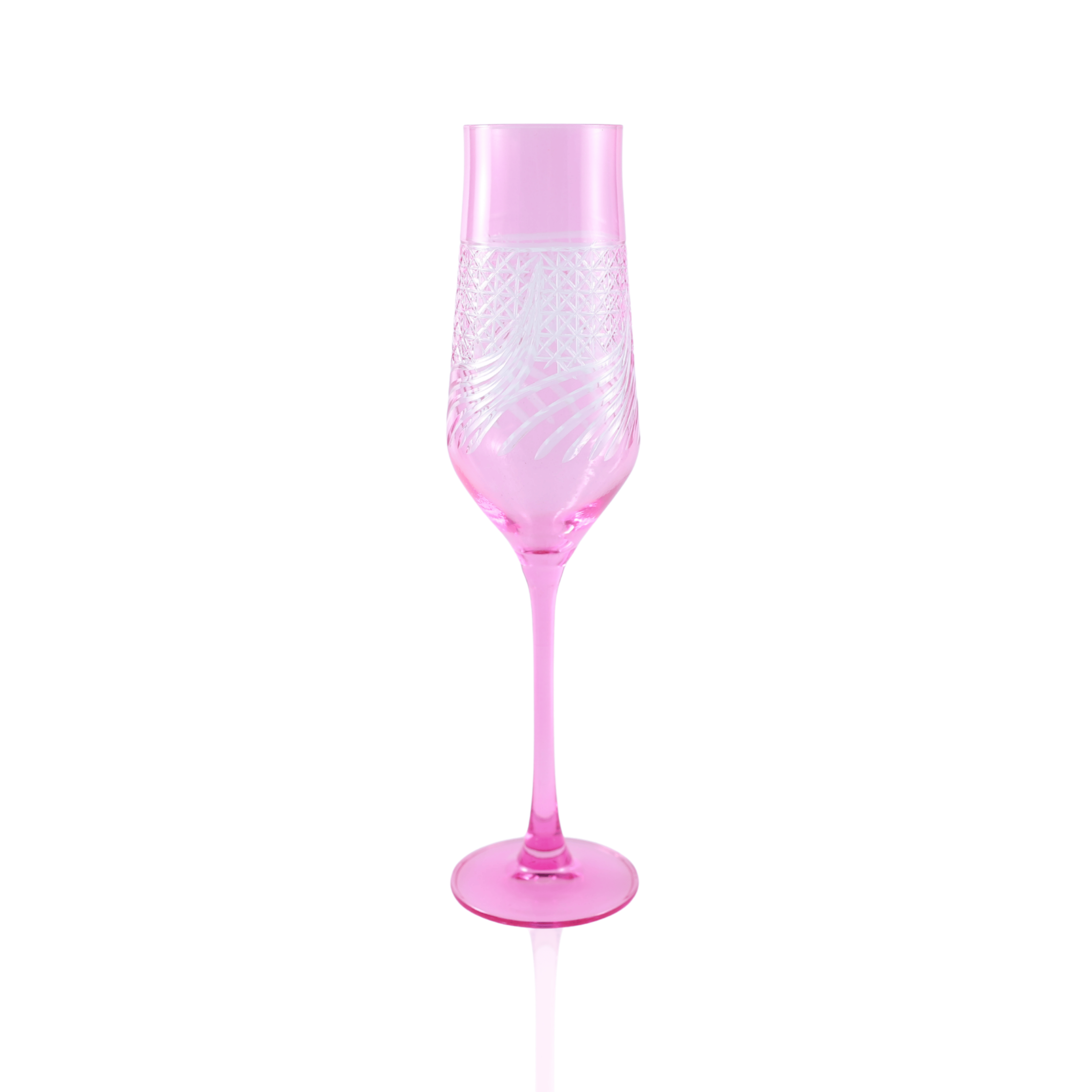 Aurora Champagne Flute - Set Of 2 - Margerie Crystal USA