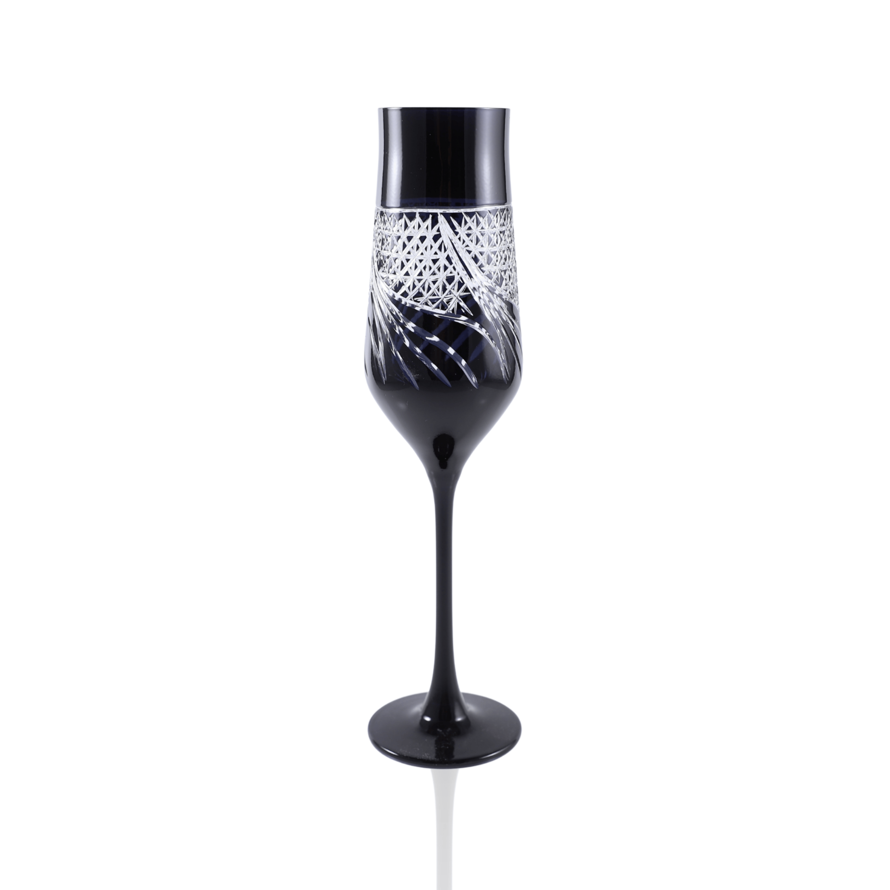 Aurora Champagne Flute - Set Of 2 - Margerie Crystal USA
