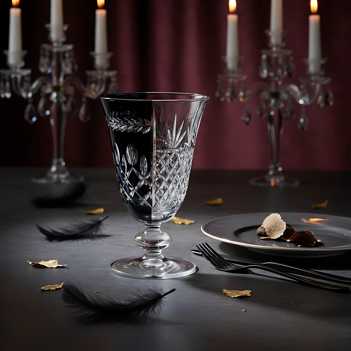 Aurel Hybrid Cut Crystal Wine Goblet - Set Of 2
