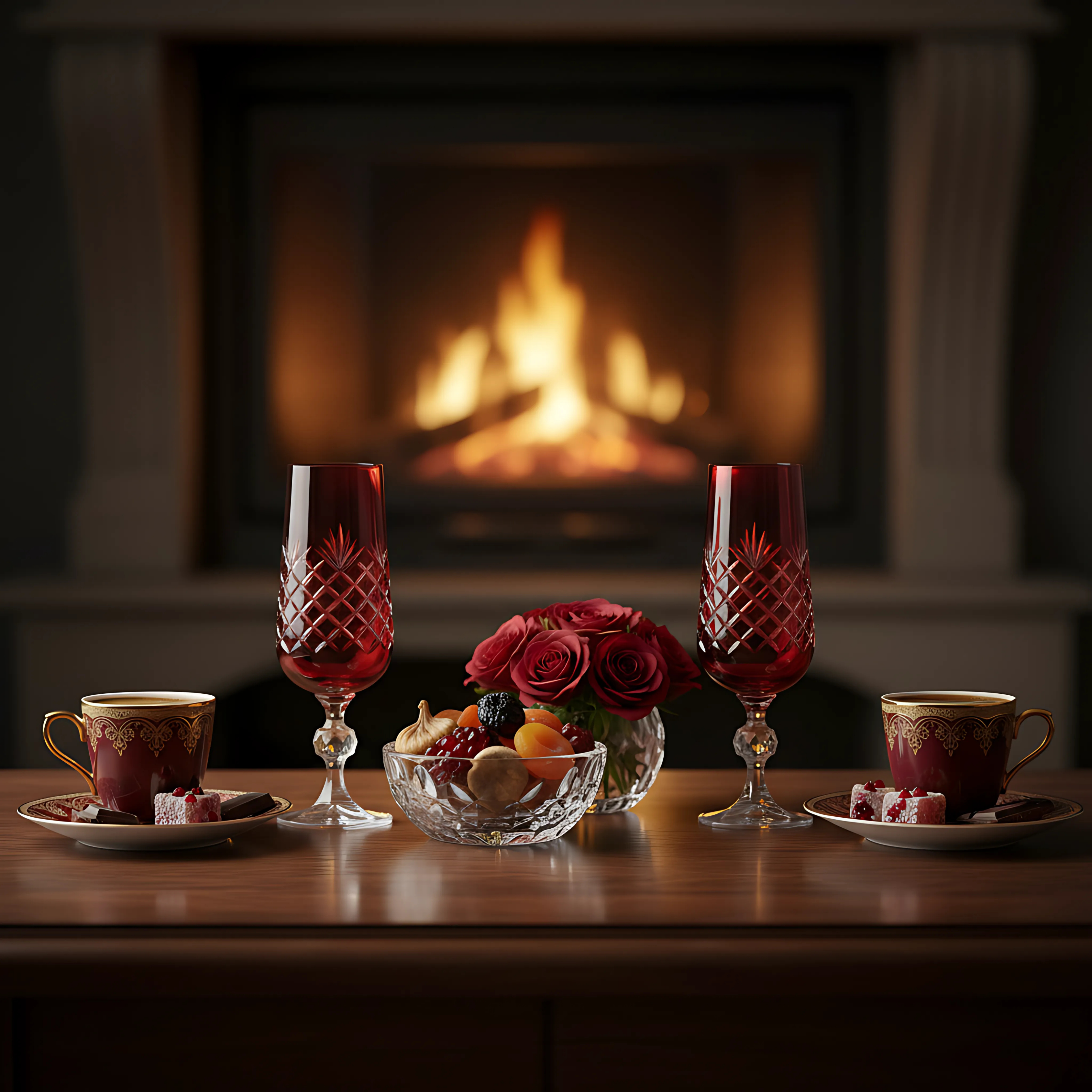 Ara Cut Crystal Champagne Flutes - Set Of 2 - Margerie Crystal USA