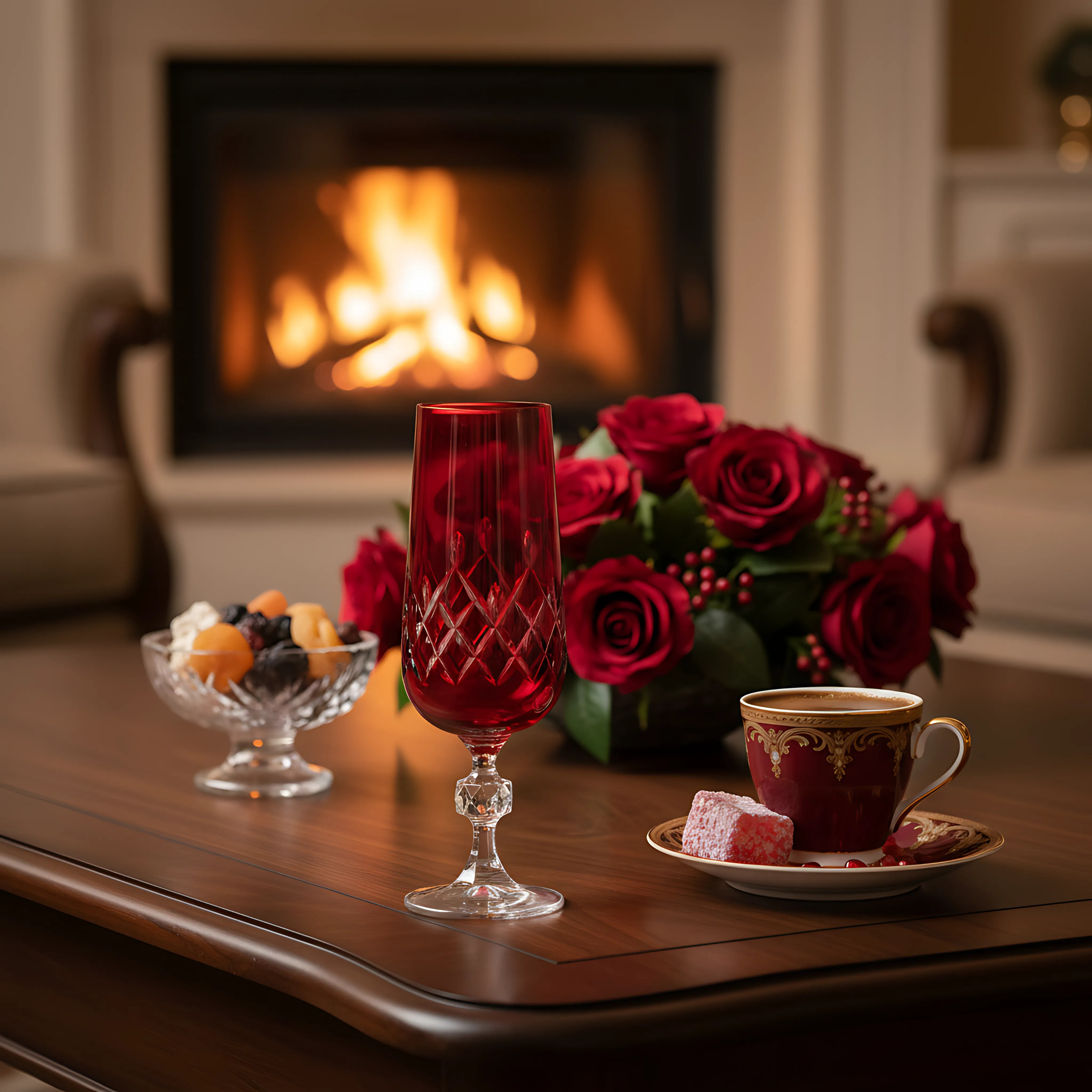 Aria Cut Crystal Champagne Flutes - Set Of 2 - Margerie Crystal USA