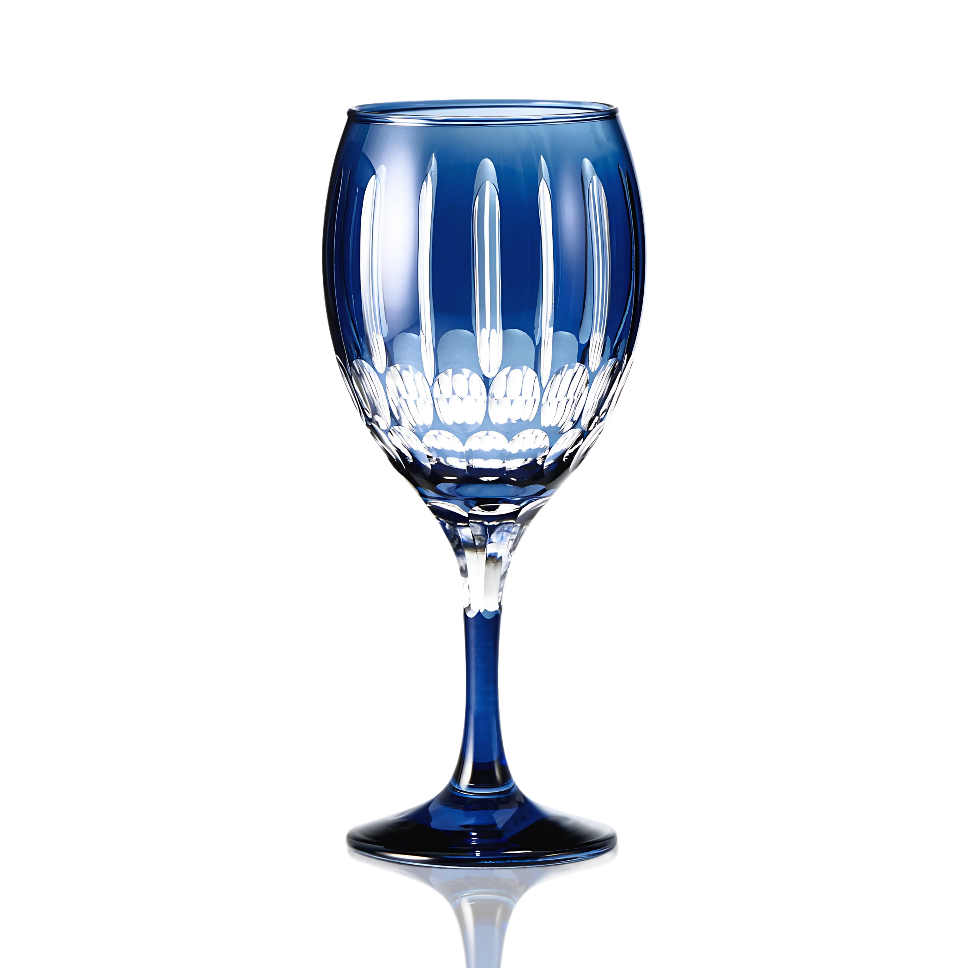 Mayfair Cut Crystal Wine Glasses - Set Of 2 - Margerie Crystal USA