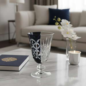 Elia Hybrid Cut Crystal Wine Goblet - Set Of 2