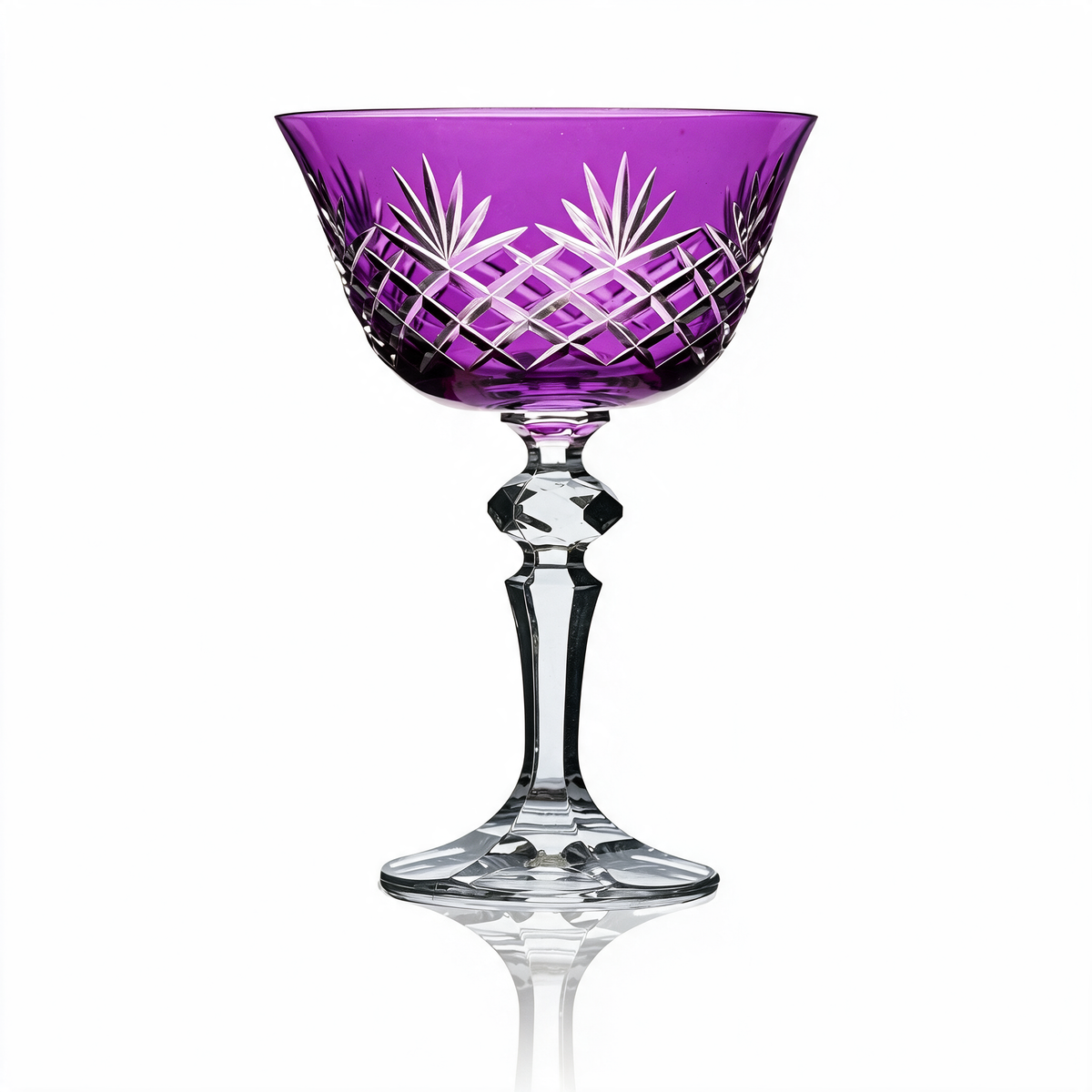 Coupe à champagne en cristallin taillé Ara