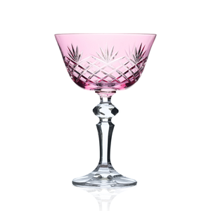 Ara Cut Crystal Champagne Coupe Glasses - Set Of 2