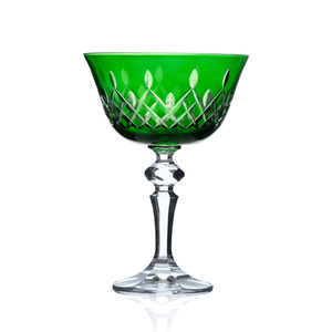 Aria Cut Crystal Champagne Coupe Glasses - Set Of 2