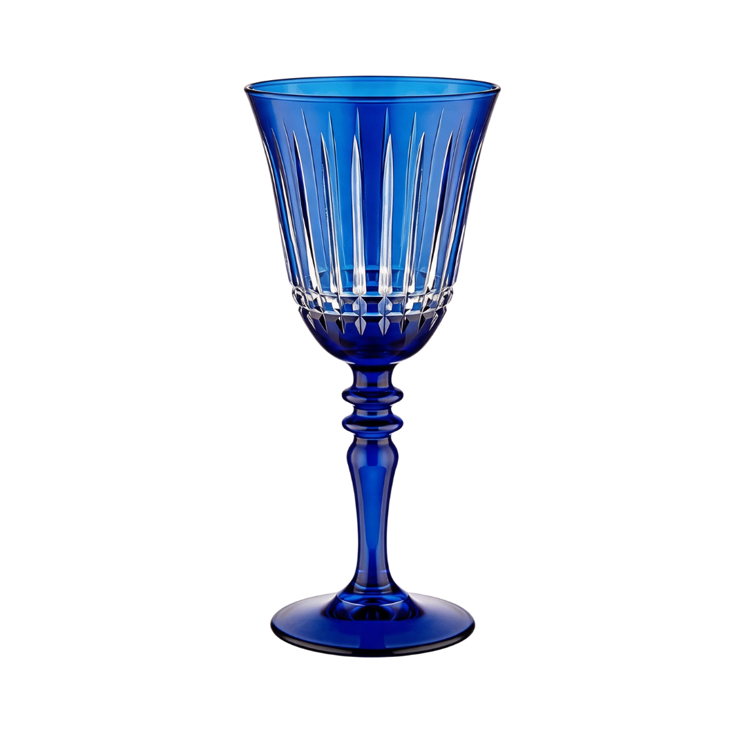 Verre à vin en cristallin taillé Luna
