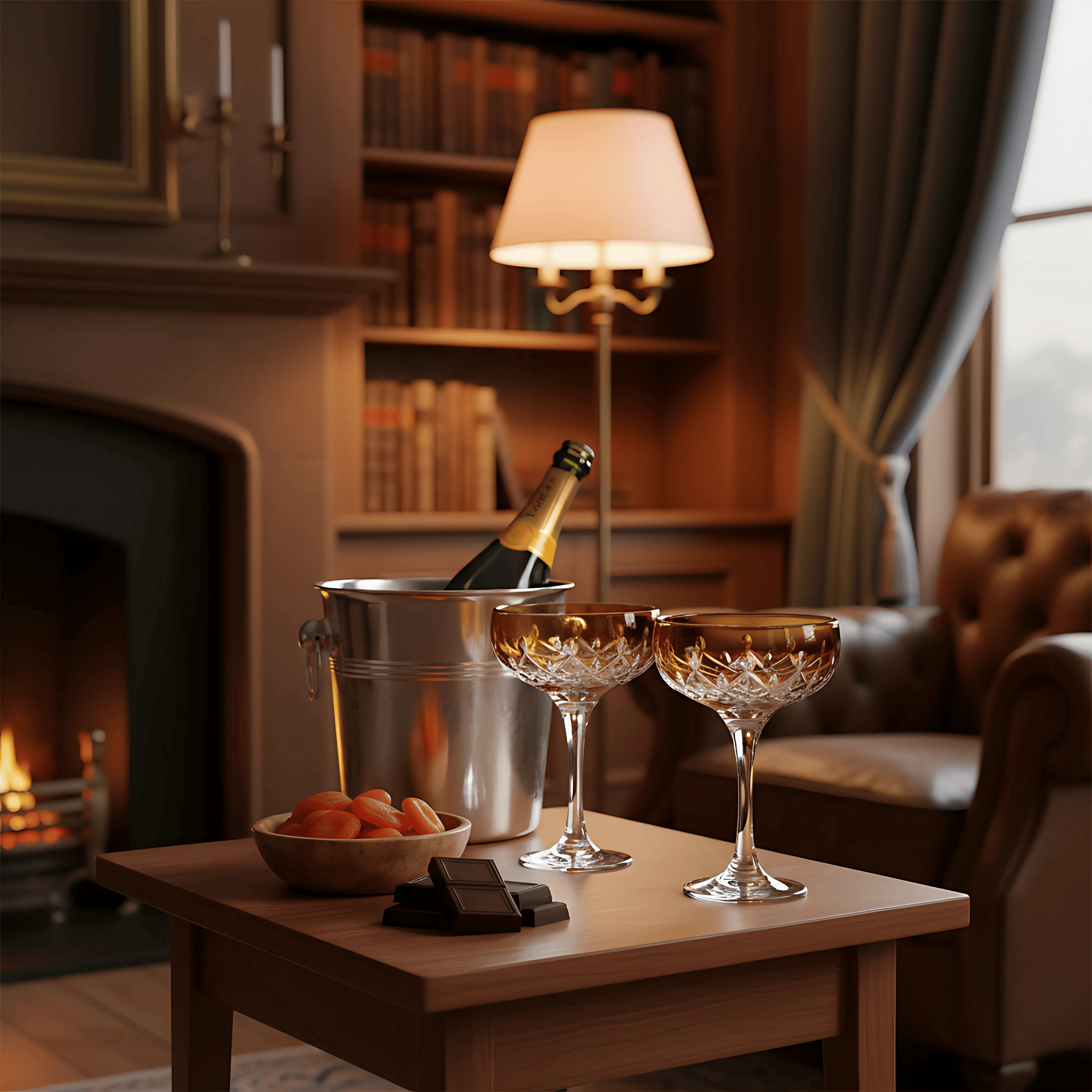 Aria Champagne Coupe - Set Of 2 - Margerie Crystal USA