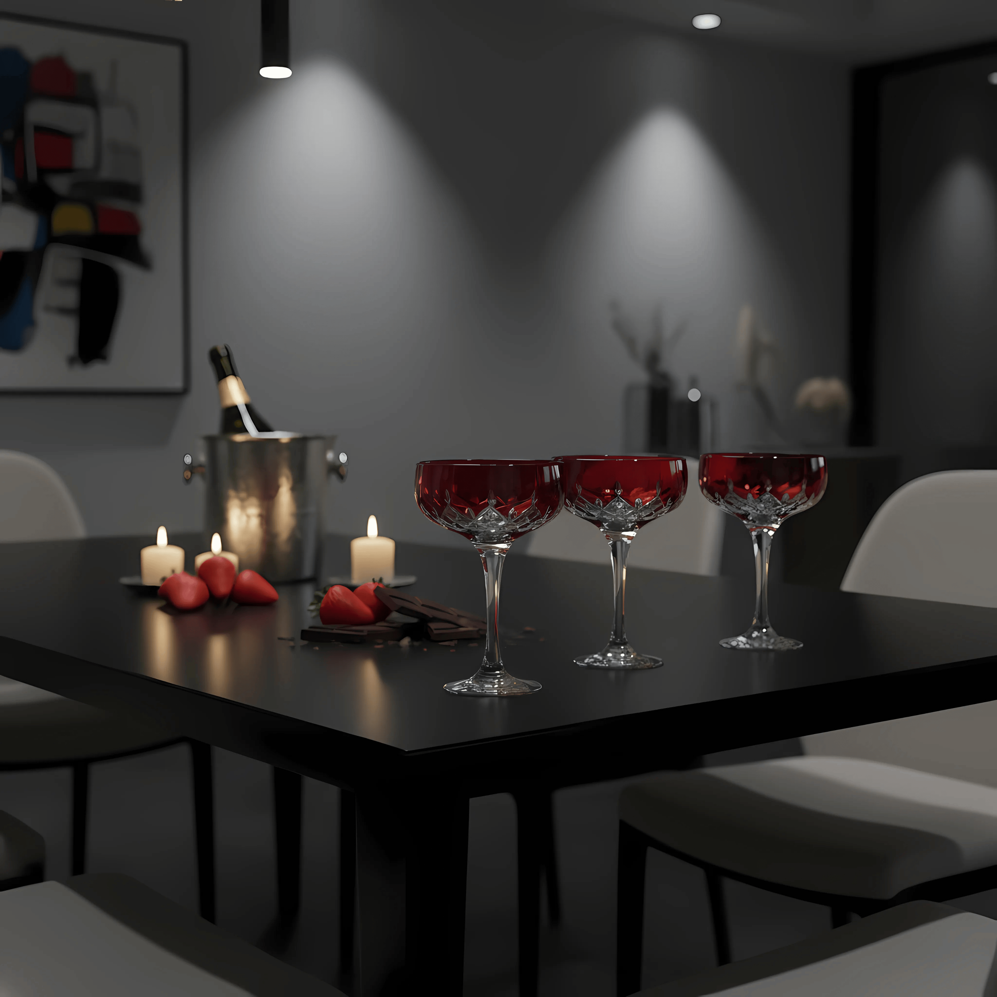 Aria Champagne Coupe - Set Of 2 - Margerie Crystal USA