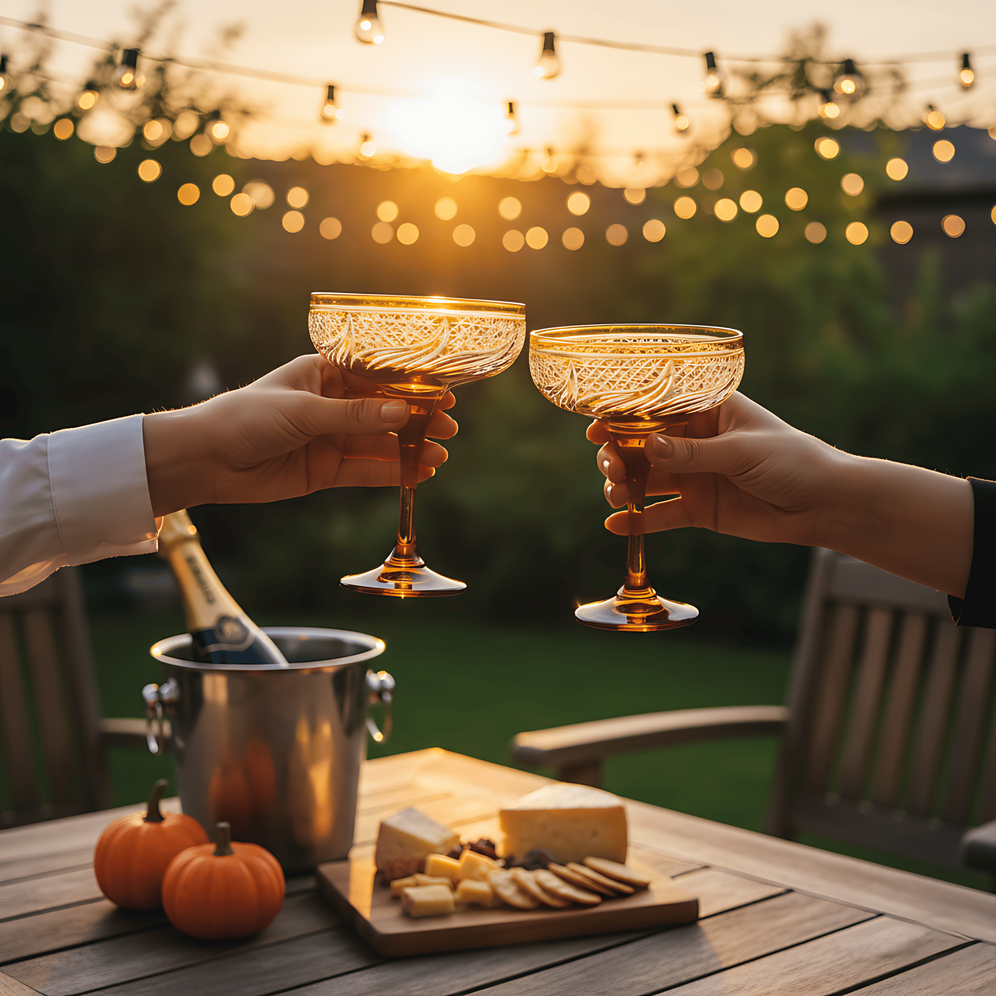 Aurora Champagne Coupe - Set Of 2 - Margerie Crystal USA