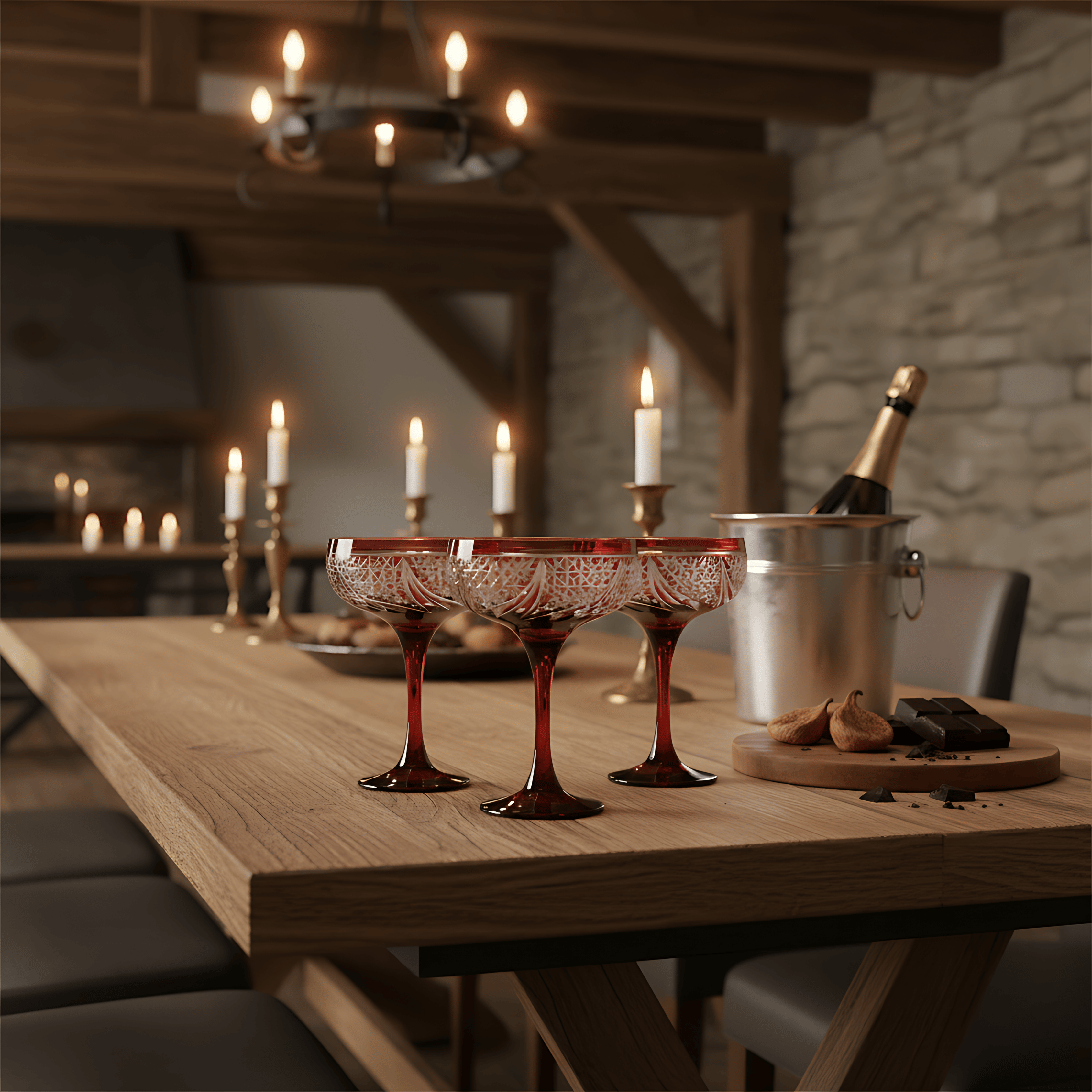 Aurora Champagne Coupe - Set Of 2 - Margerie Crystal USA