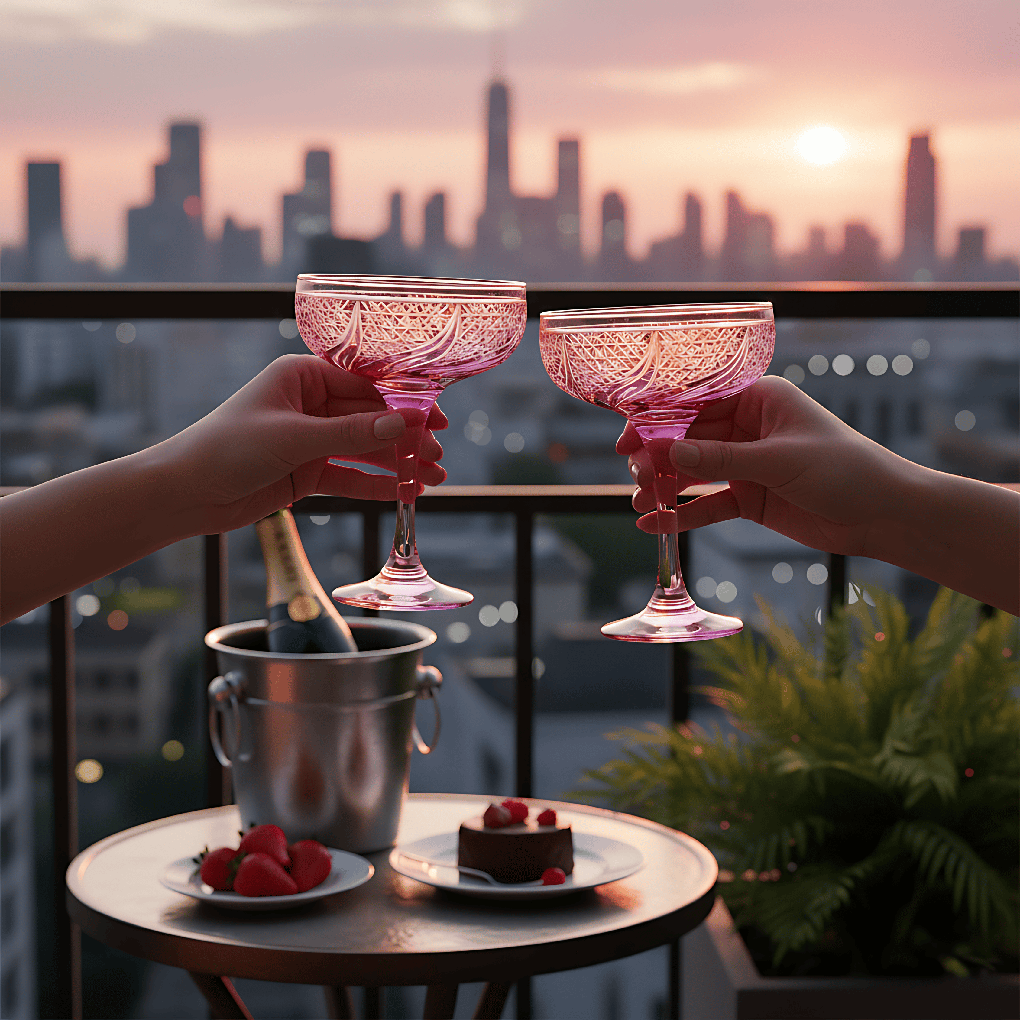 Aurora Champagne Coupe - Set Of 2 - Margerie Crystal USA